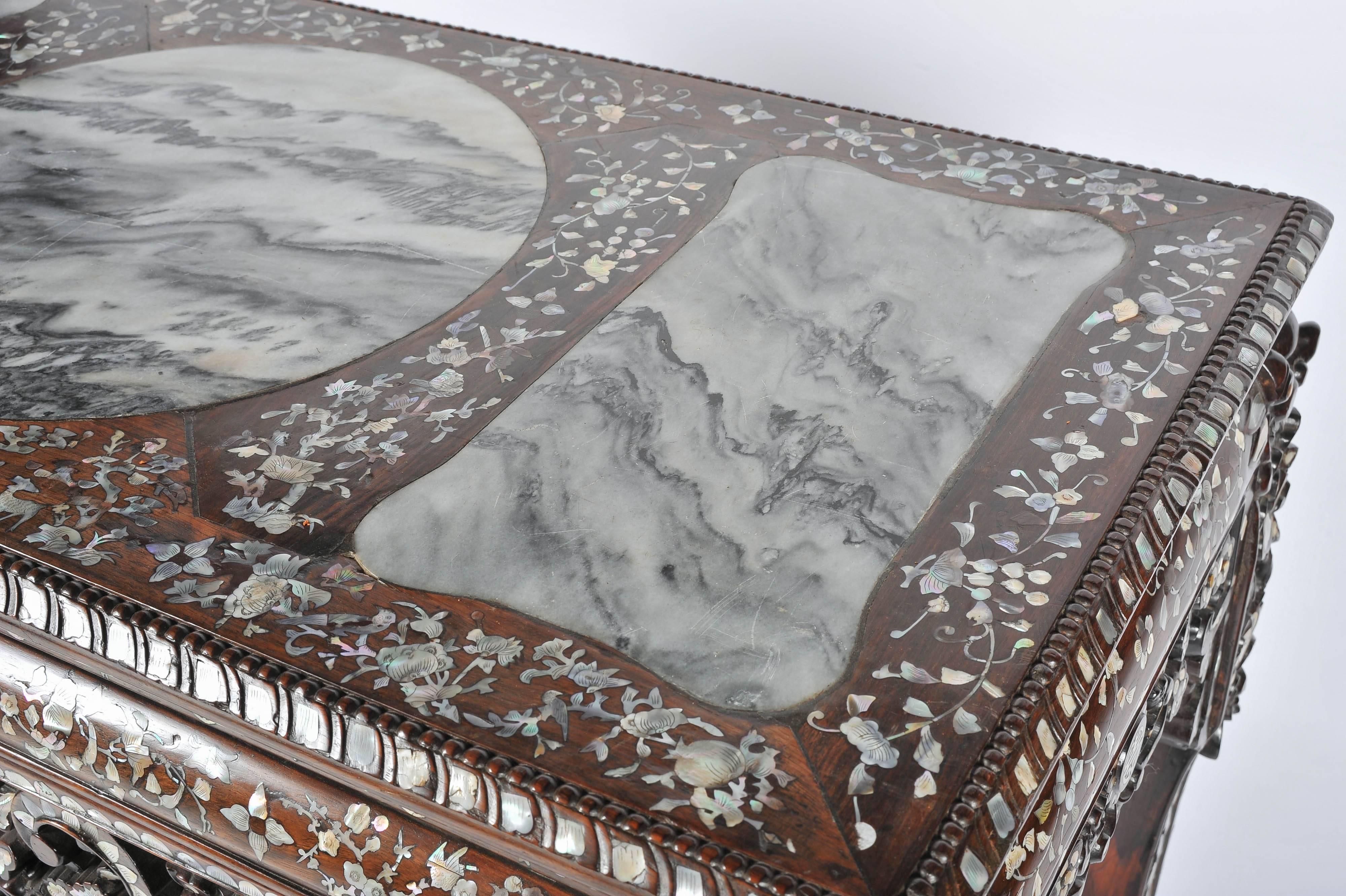 mother of pearl inlay table