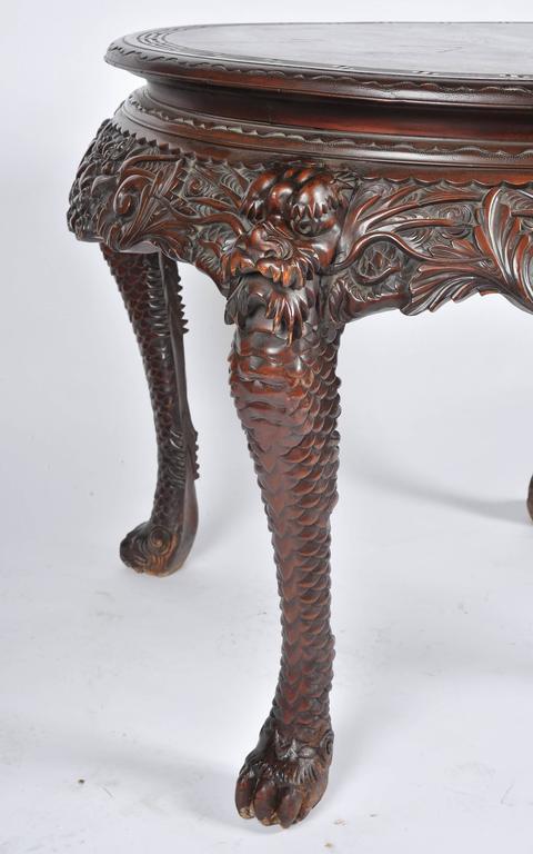 Japanese Oriental Carved Centre Table, 19th Century For Sale