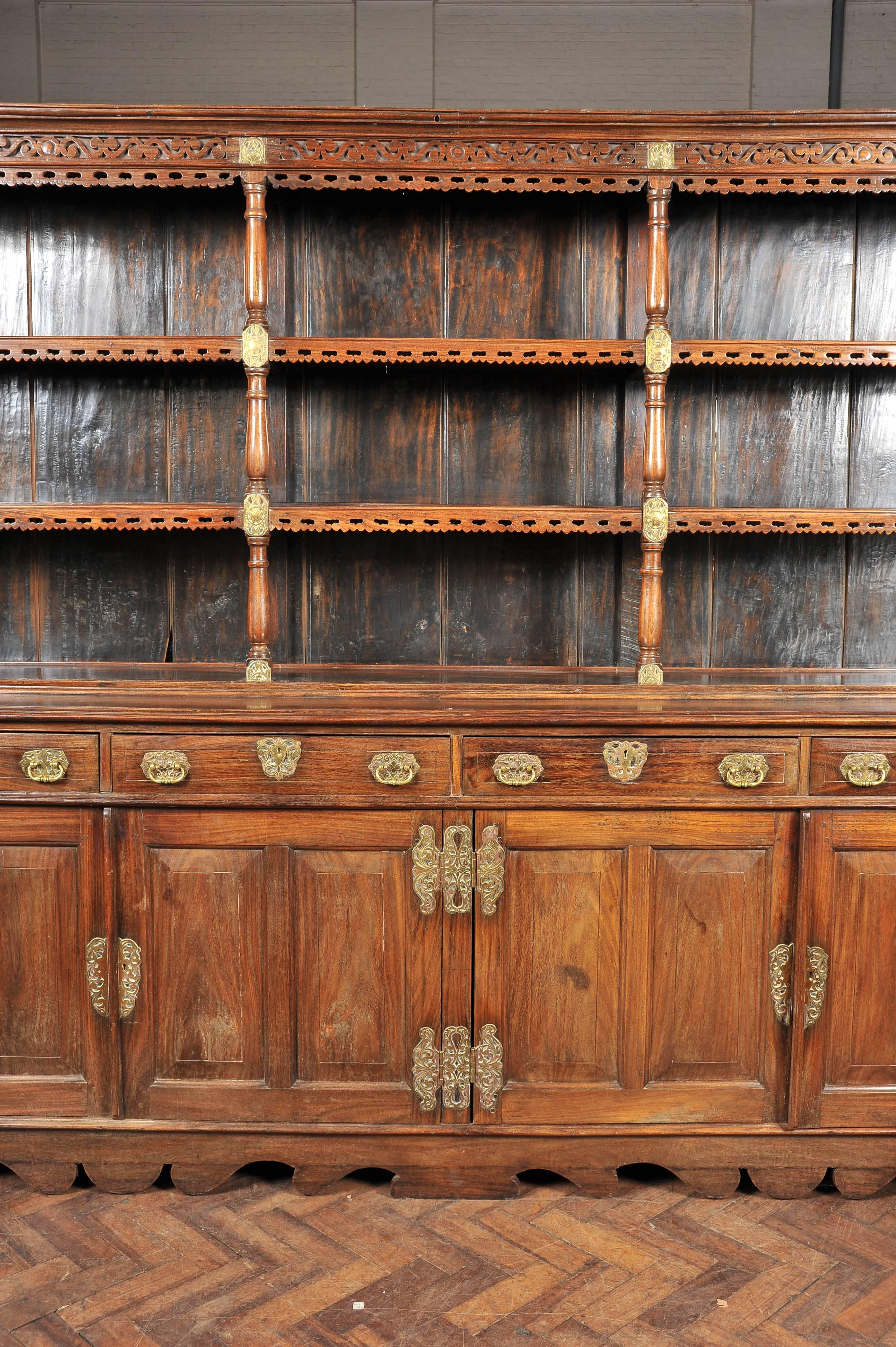Carved 19th Century Ceylonese Padouk Wood Dresser For Sale