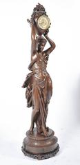 Large 19th Century Bronzed Spelter Mystery Clock