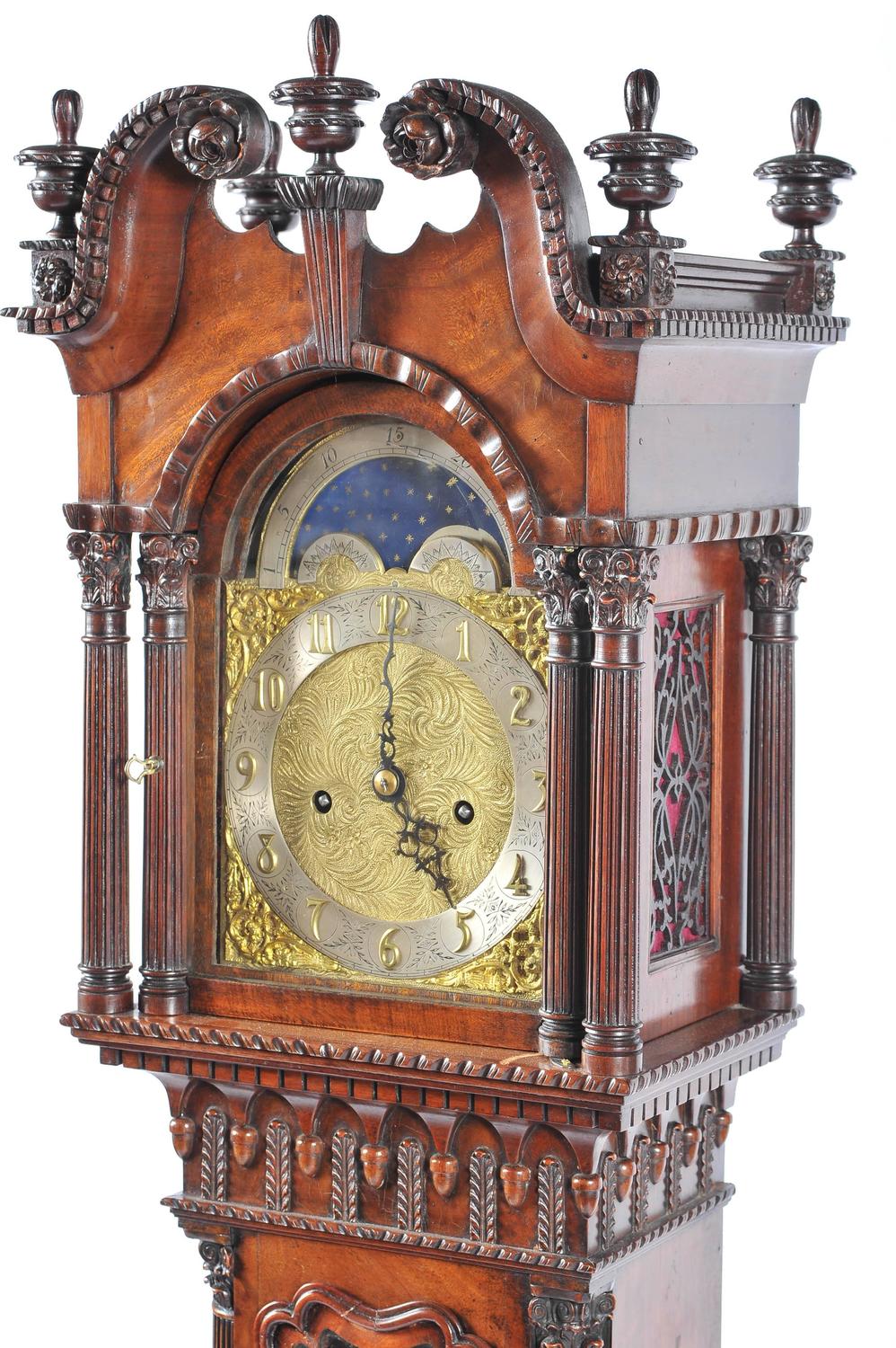 Grandmother Clock in the Chippendale Style For Sale at 1stdibs
