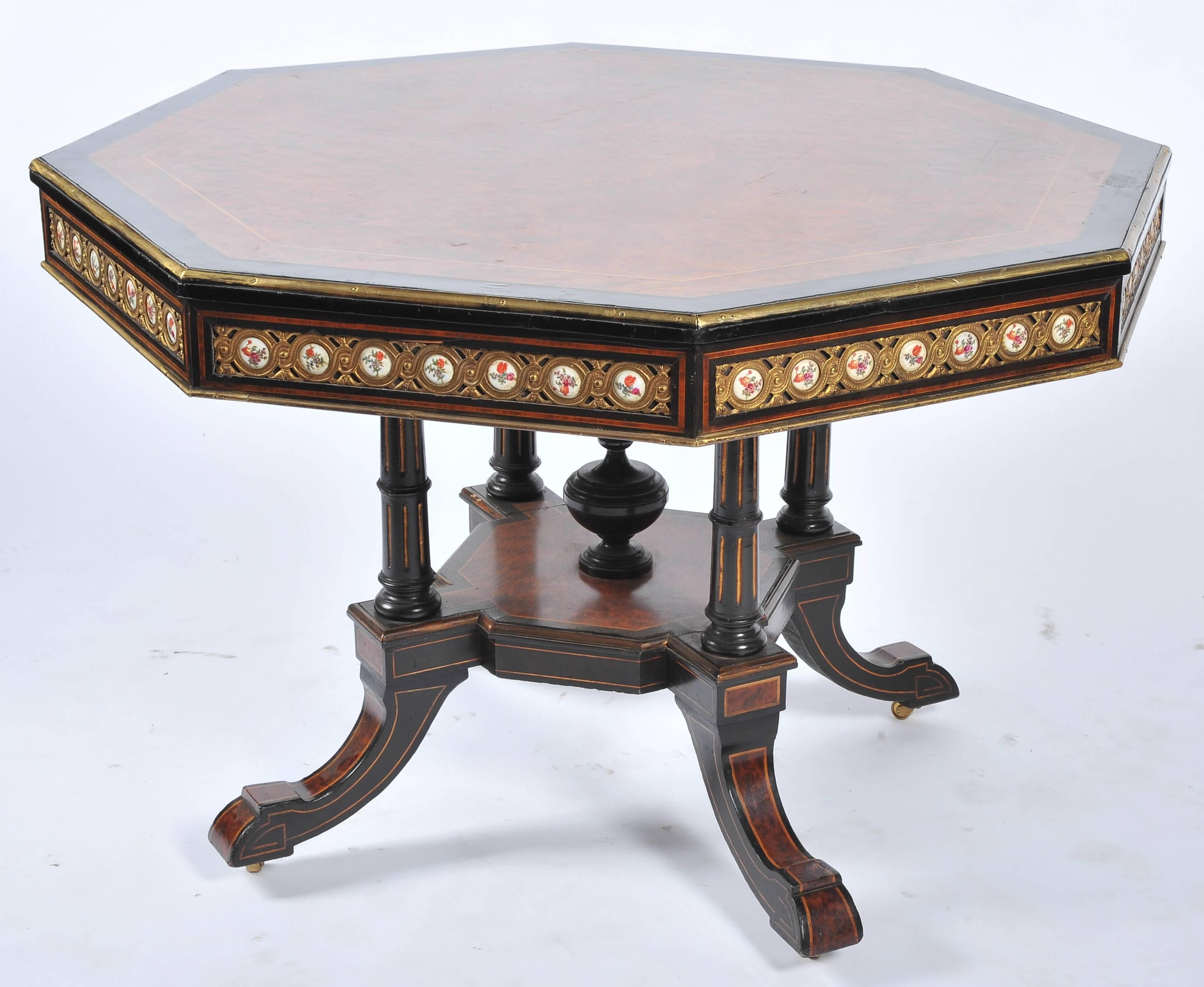 English 19th Century Sevres Mounted Centre Table