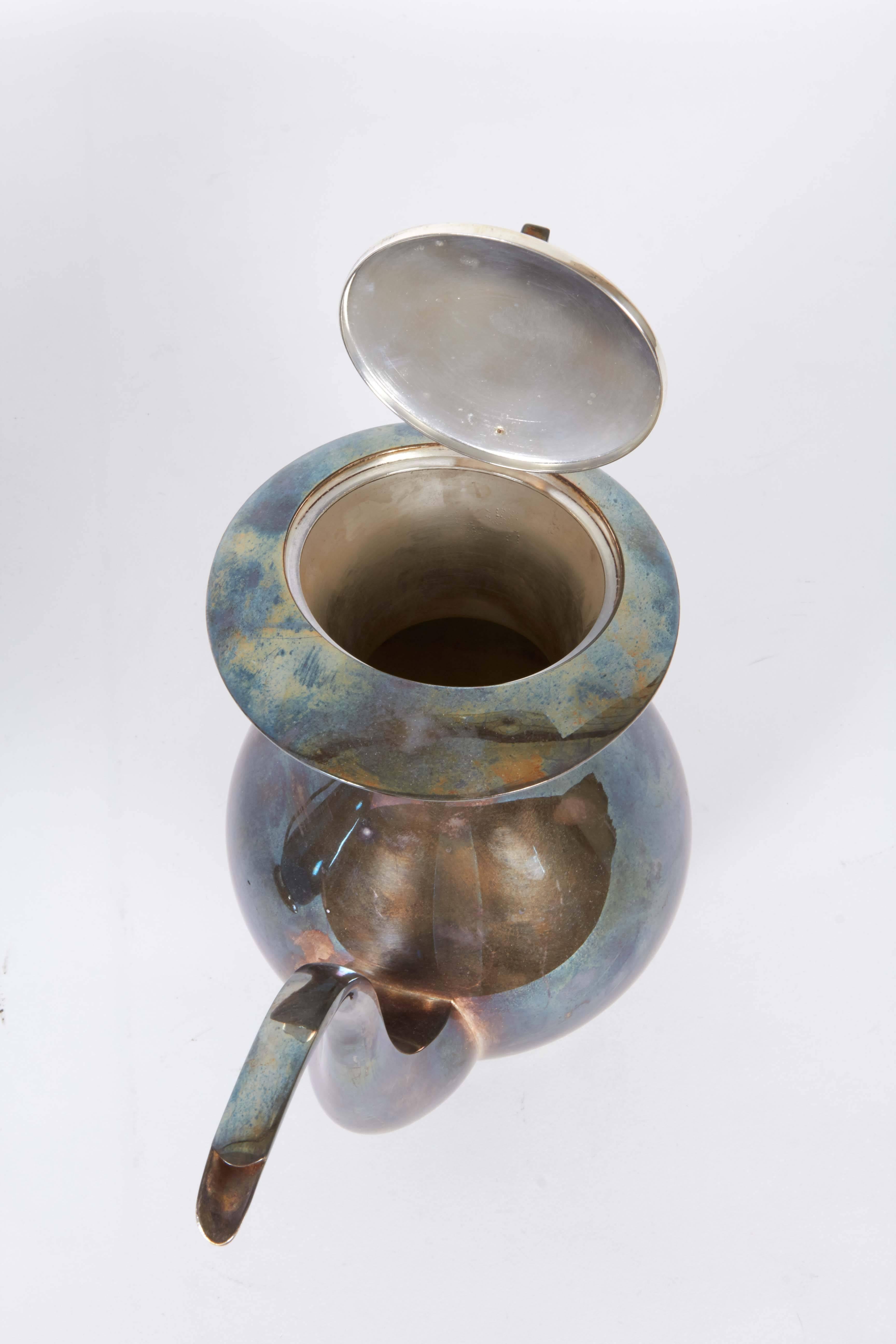 Pair of Art Deco Silver Plate Teapots 2