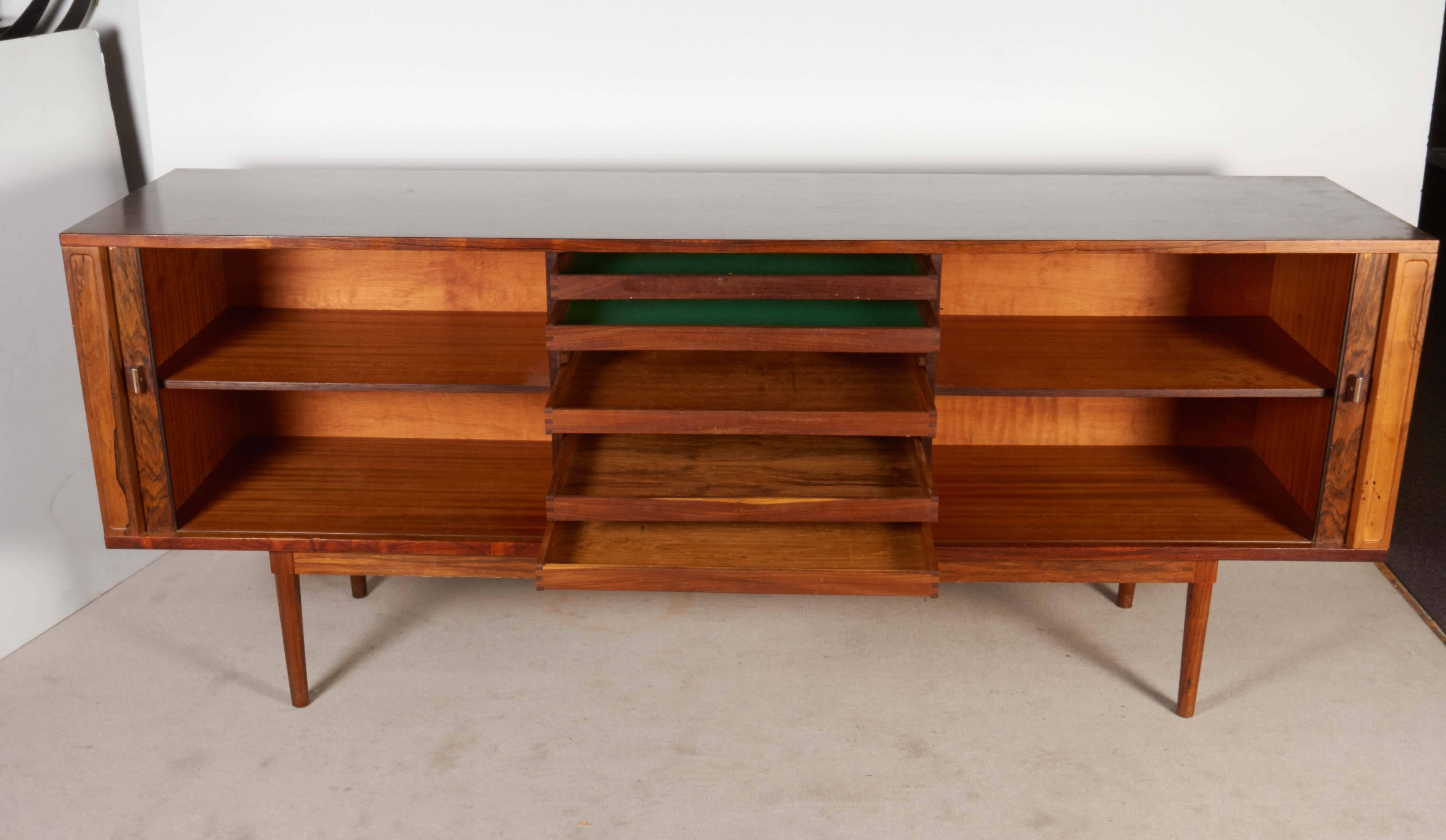 Peter Løvig Nielsen Tambour Front Credenza by Jens Quistgaard In Good Condition In New York, NY