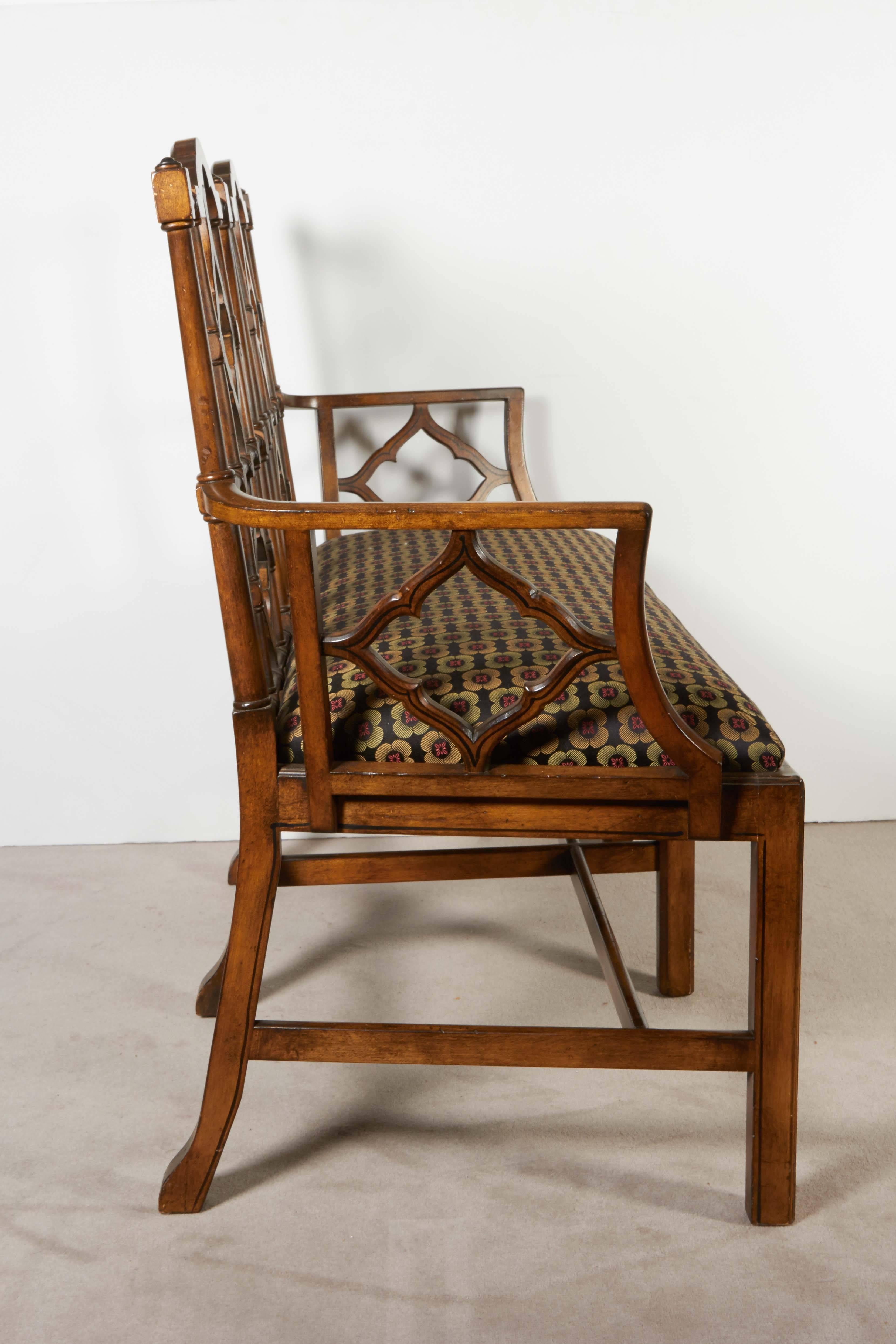 Mid-Century Italian Faux Bamboo Settee In Good Condition In New York, NY