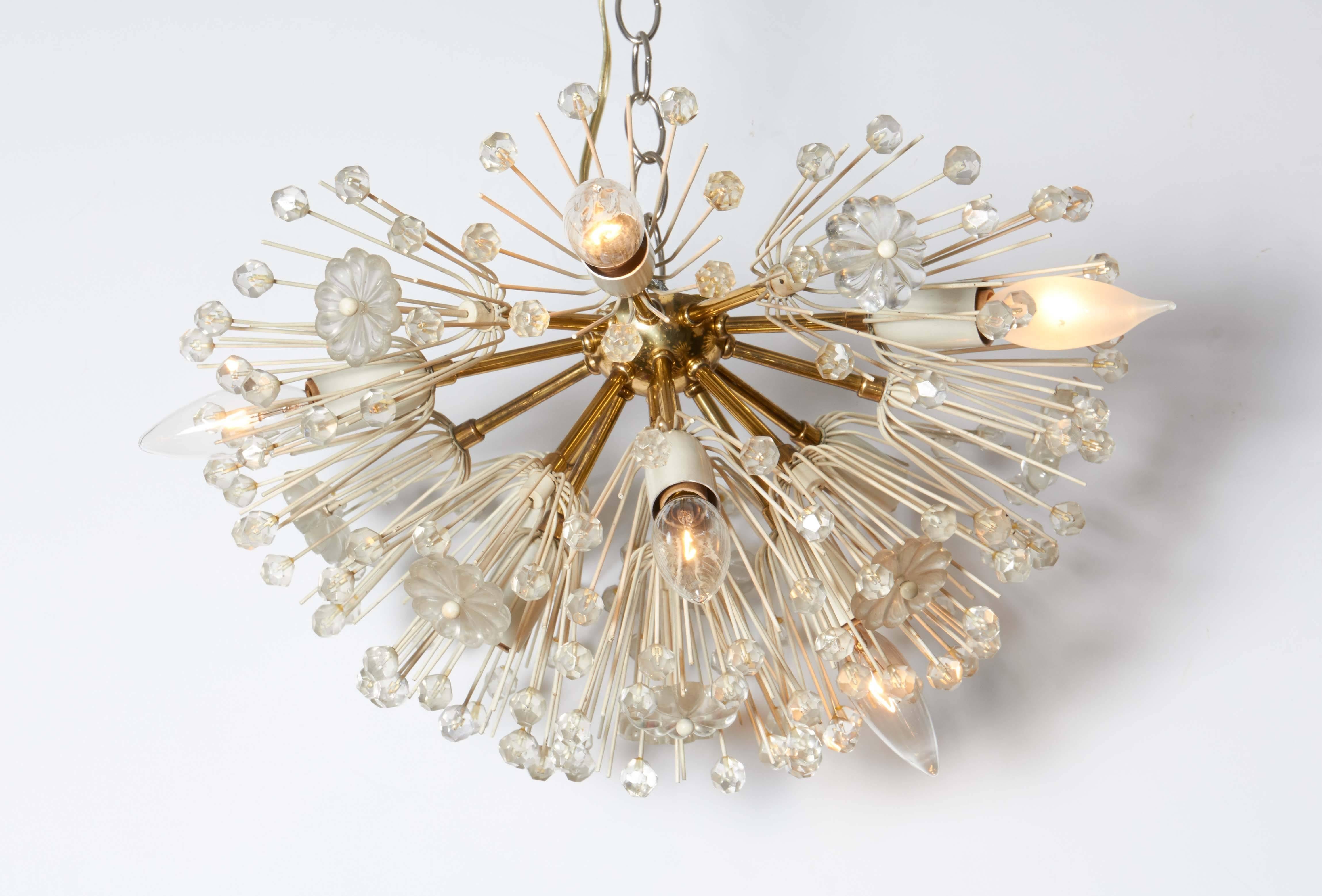 Mid-Century Modern Emil Stejnar Flush Mount Sputnik Chandelier