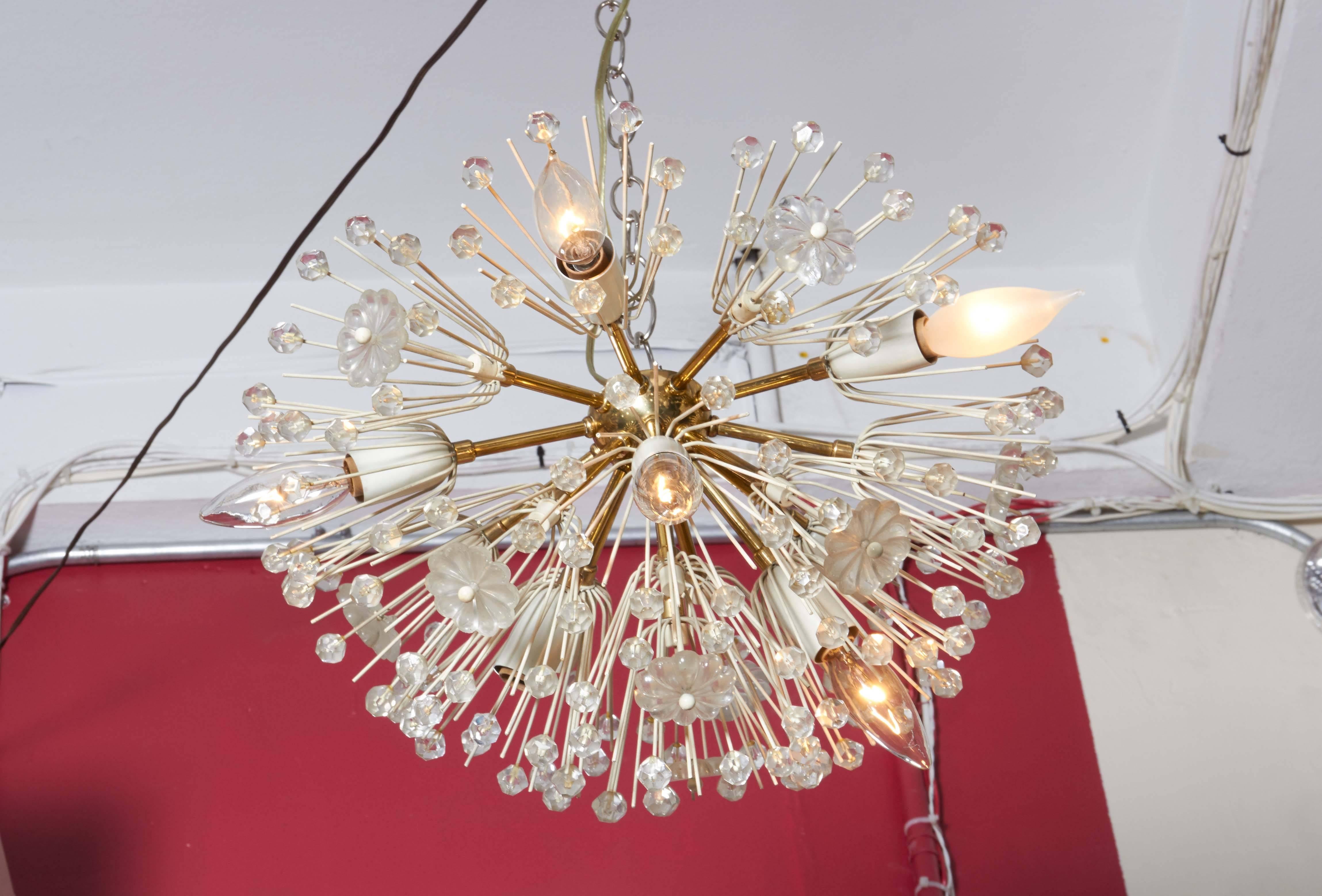 Emil Stejnar Flush Mount Sputnik Chandelier In Good Condition In New York, NY