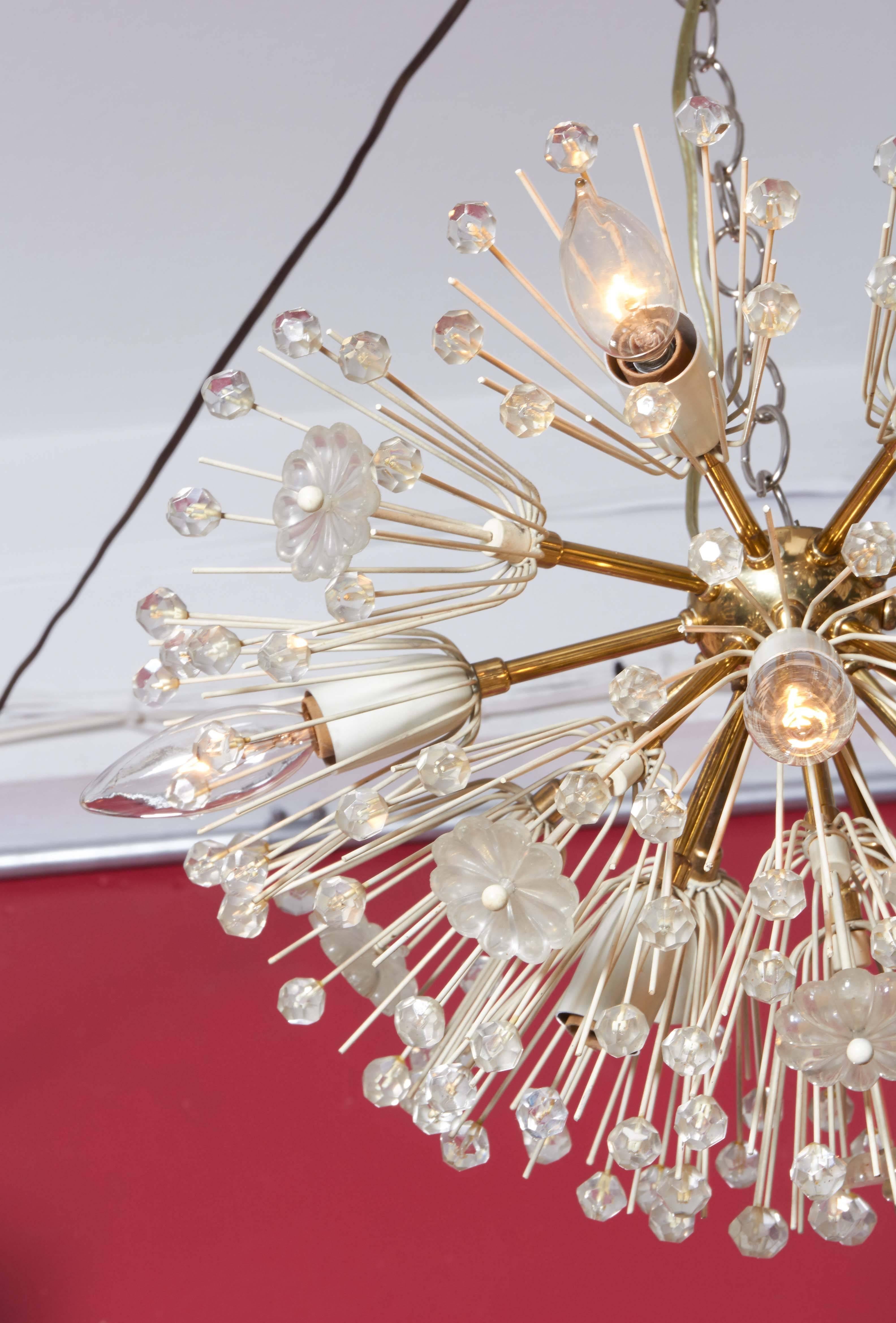 Mid-20th Century Emil Stejnar Flush Mount Sputnik Chandelier