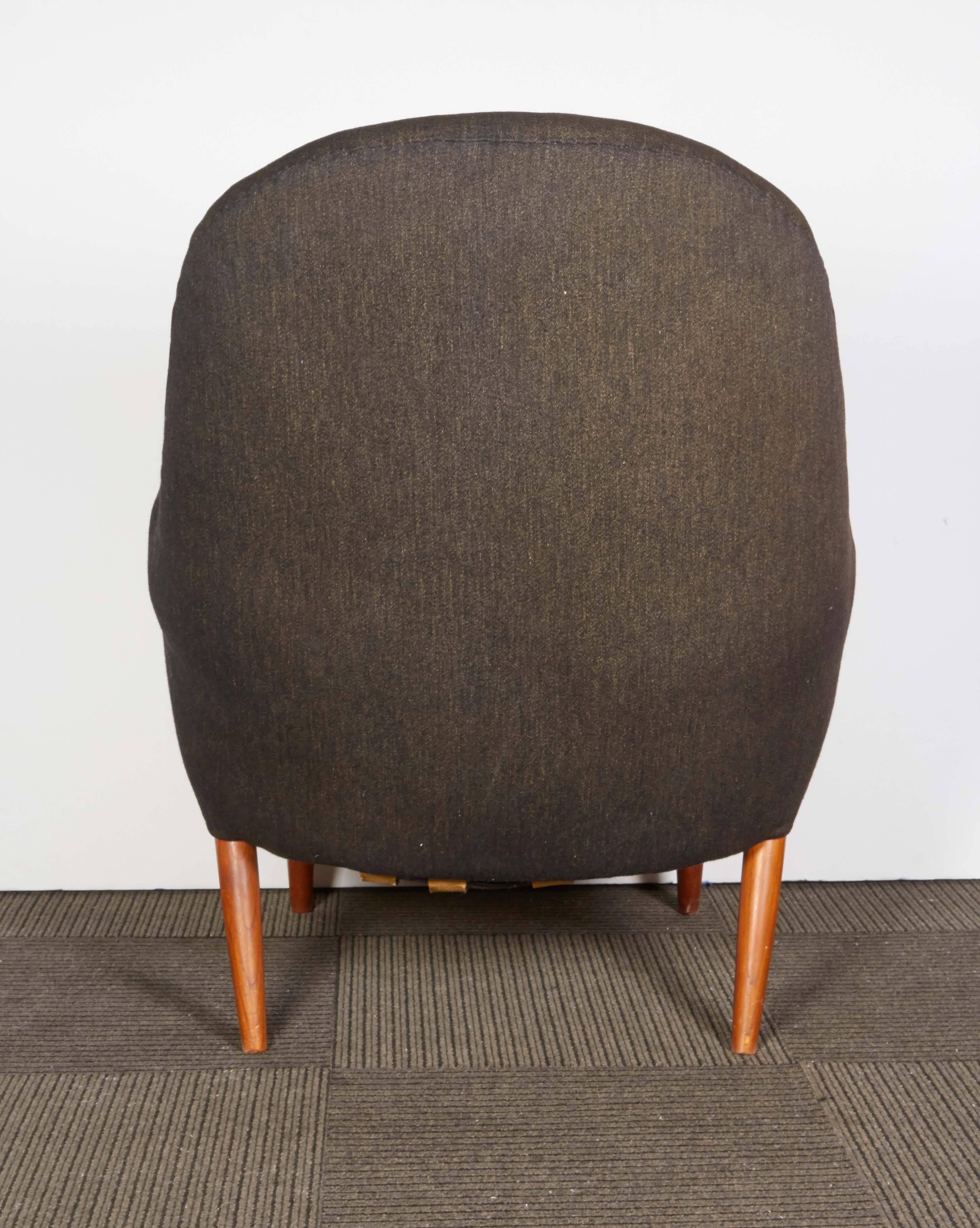 Mid-20th Century Scandinavian Modern Armchair and Footstool