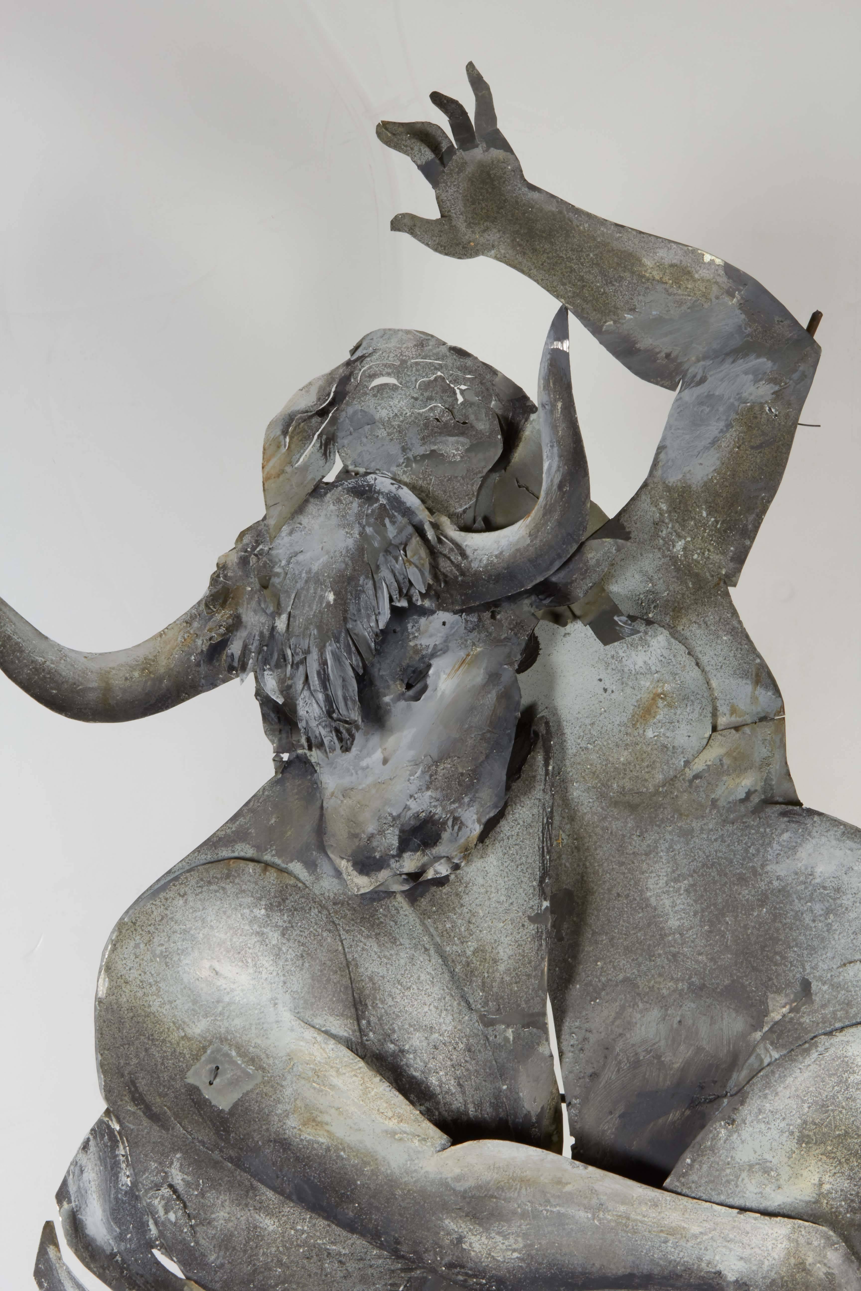Modernist Sculpture of the Minotaur Abducting a Maiden In Good Condition In New York, NY