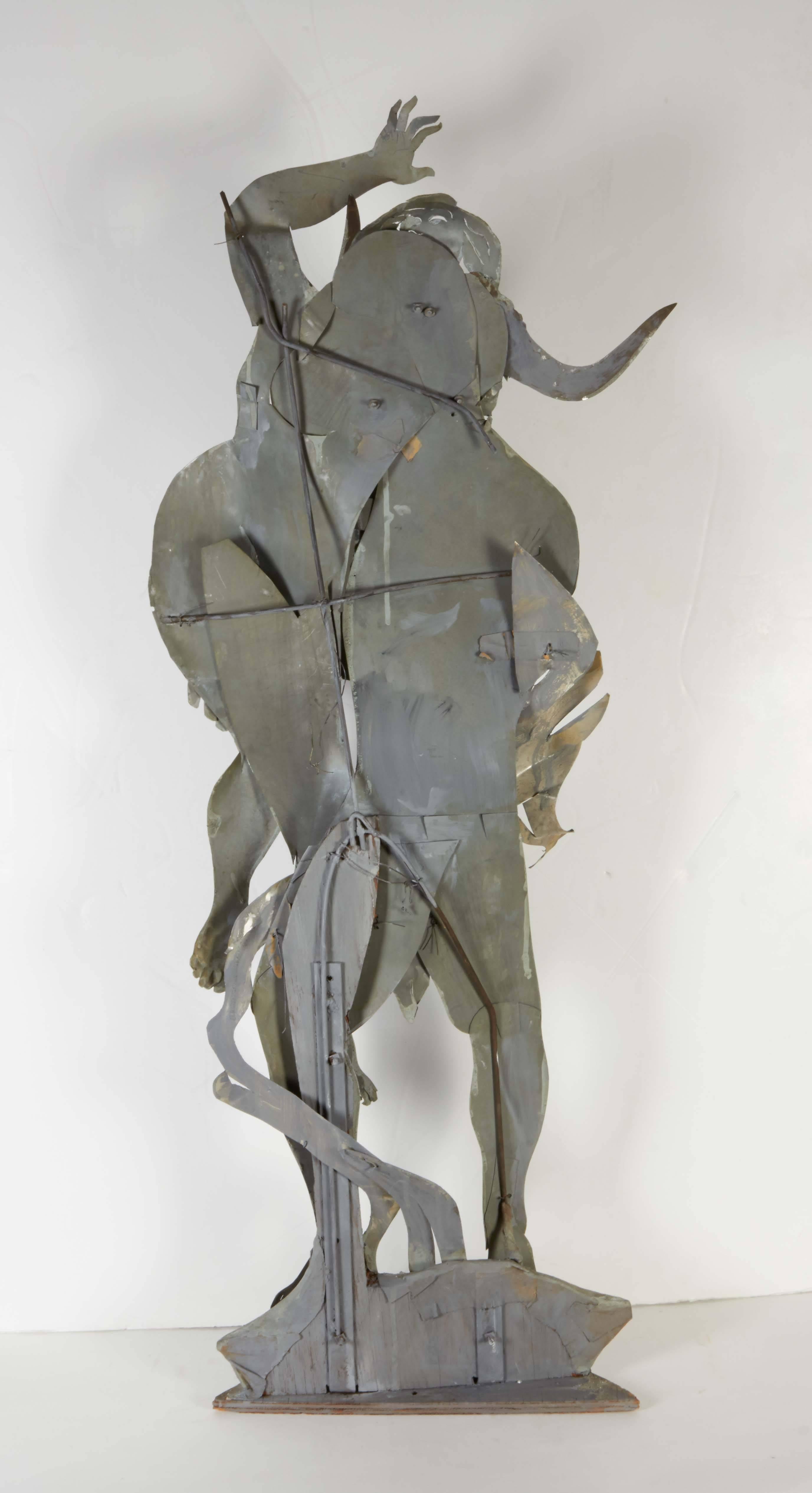 Modernist Sculpture of the Minotaur Abducting a Maiden 1