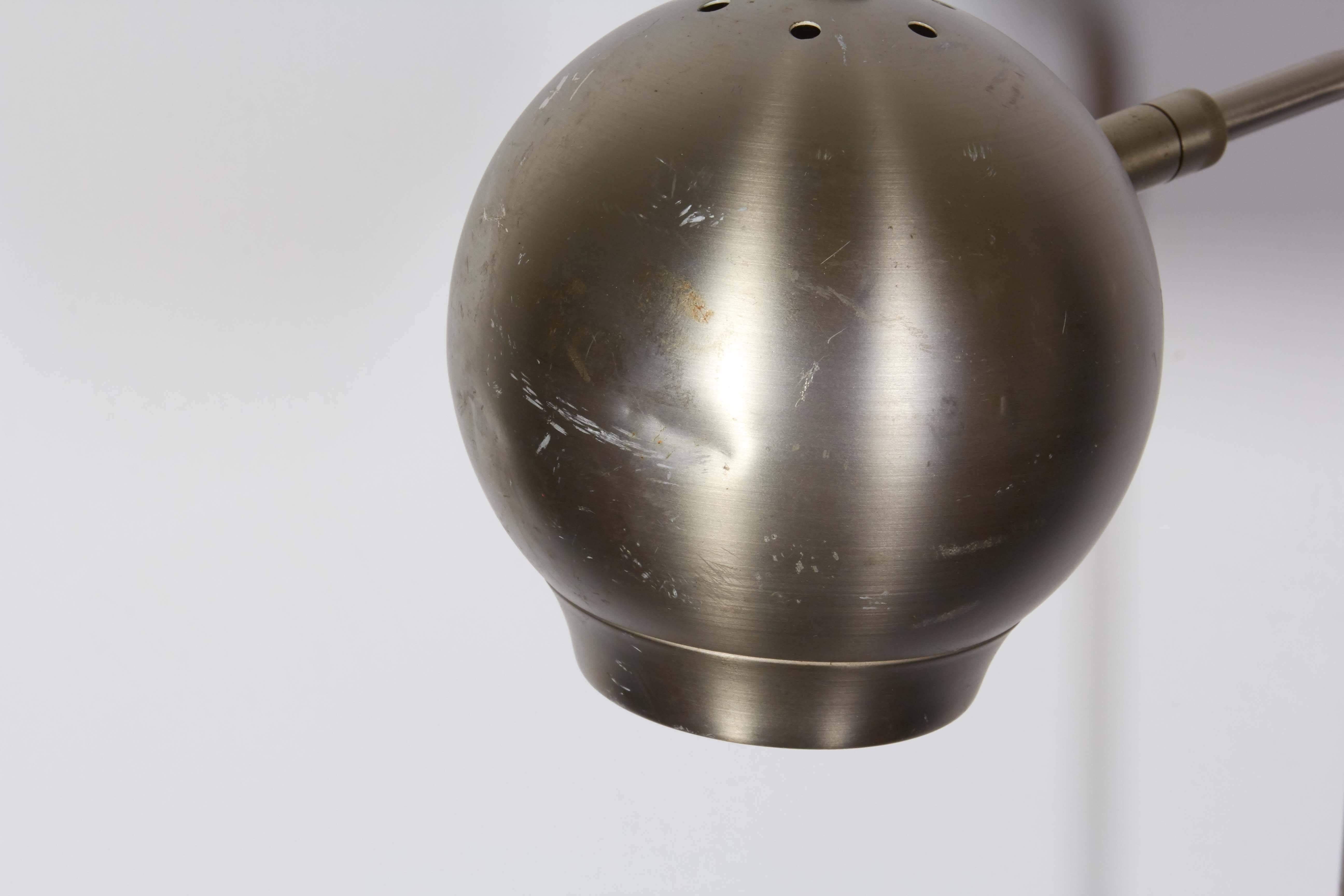 Space Age Floor Lamp with Orb Shade  In Good Condition In New York, NY