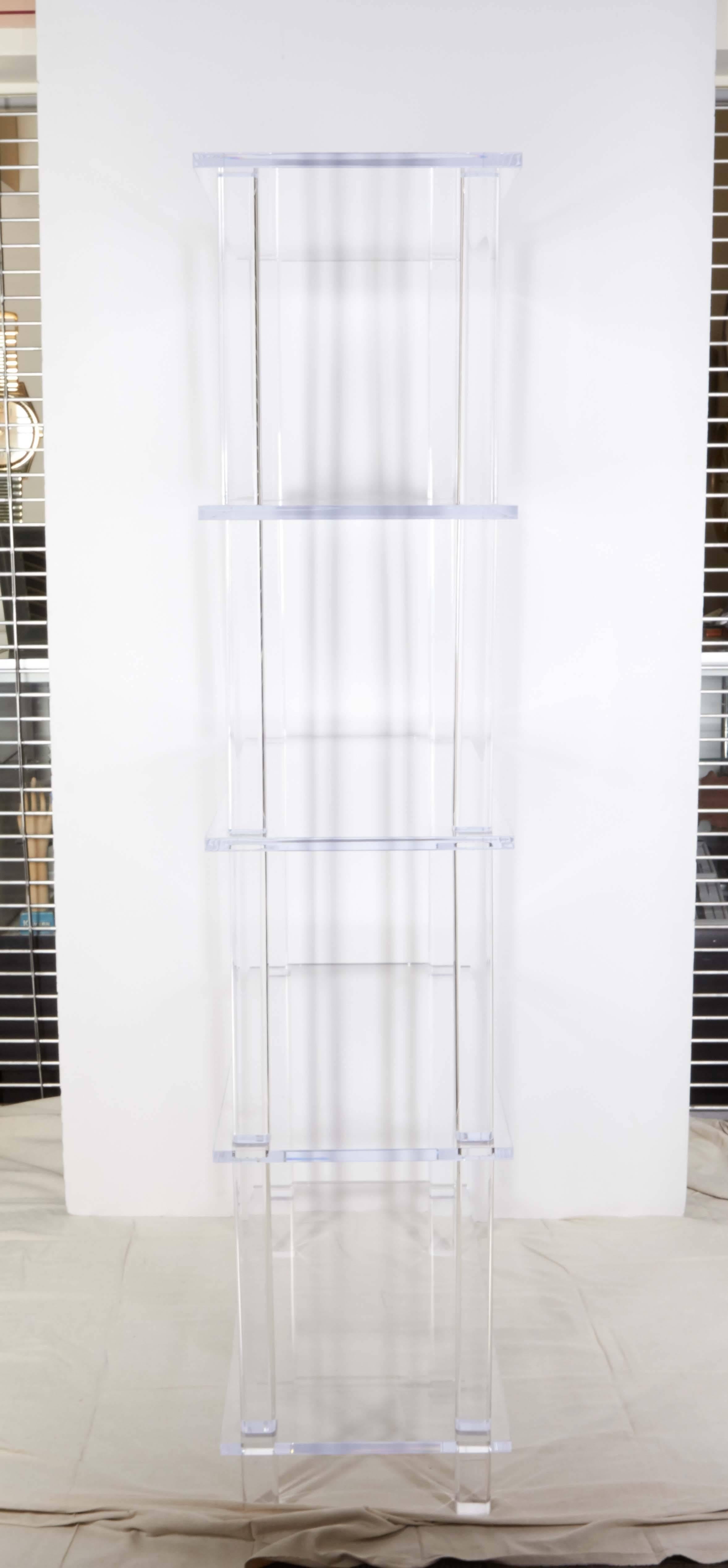 Tall Clear Lucite Etagere 2
