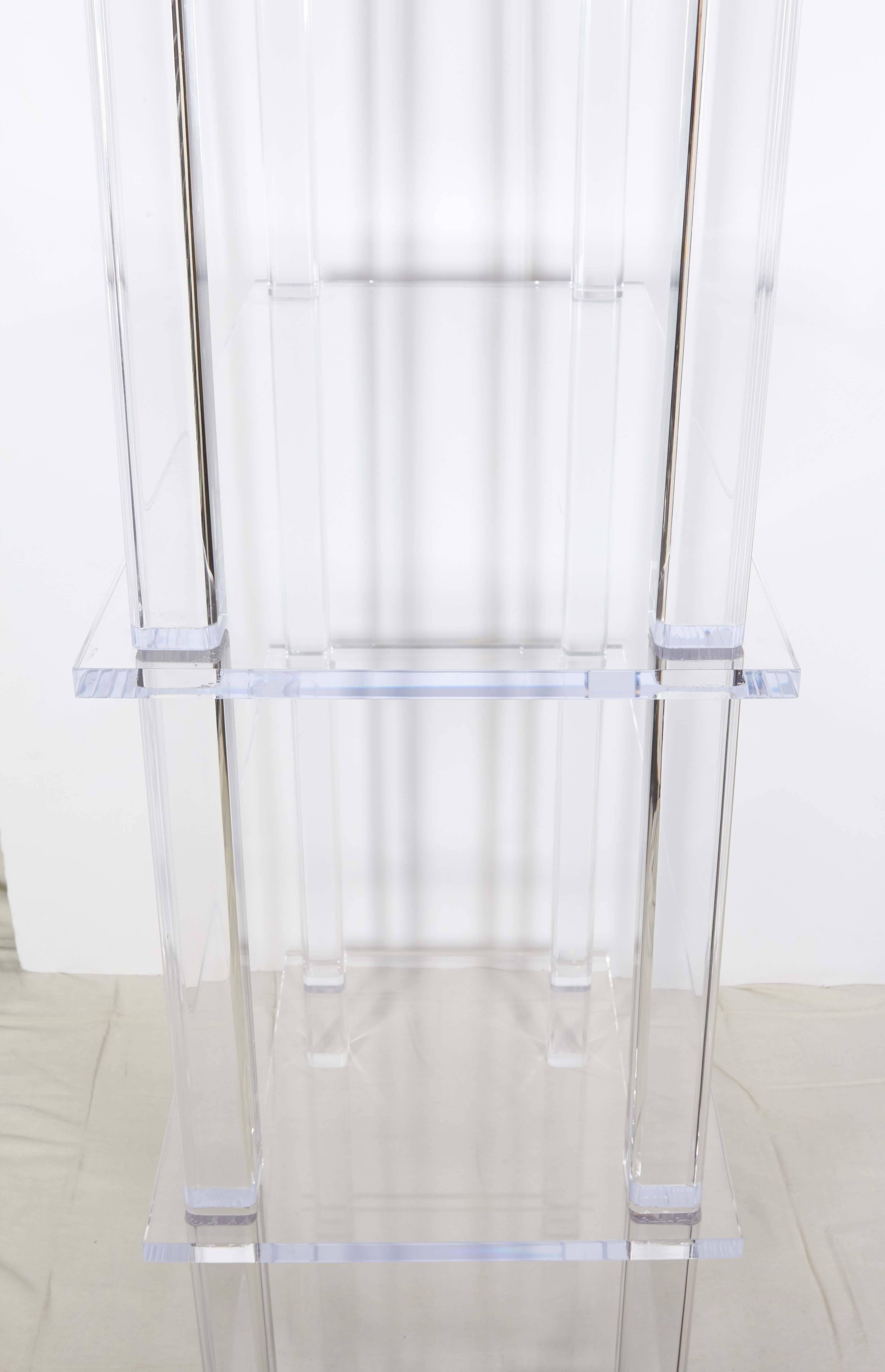Tall Clear Lucite Etagere 3