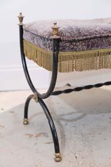 Antique Belgian Velvet Bench