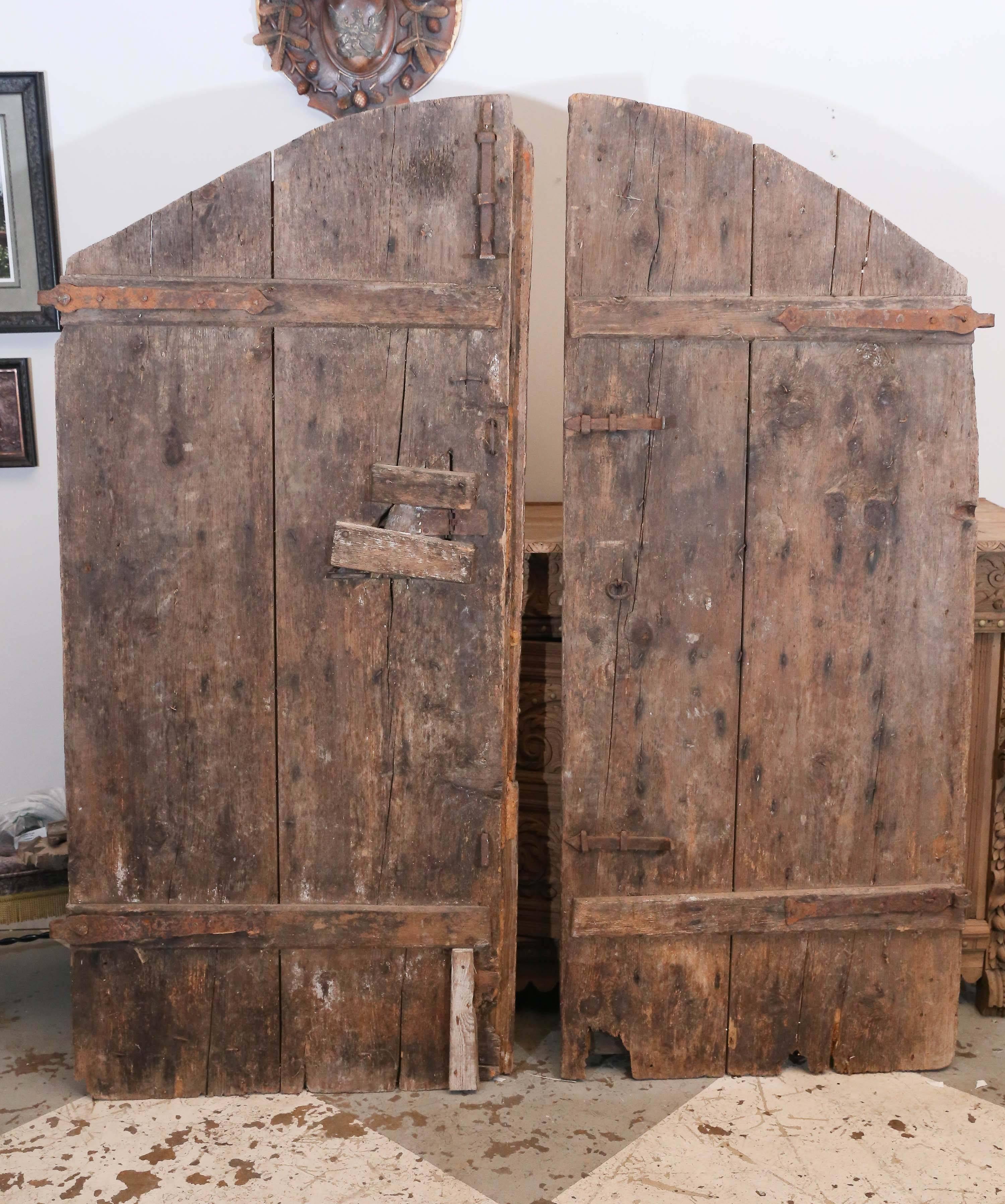 Pair of Early 19th Century Pine Barn Doors from France 3