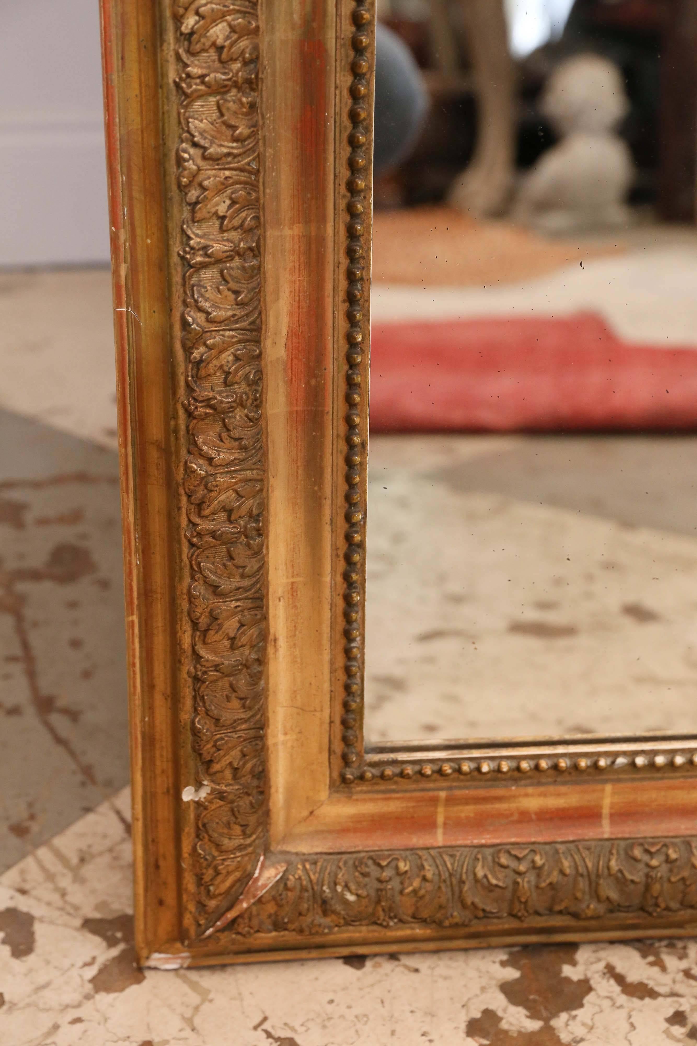 antique french gilded mirror