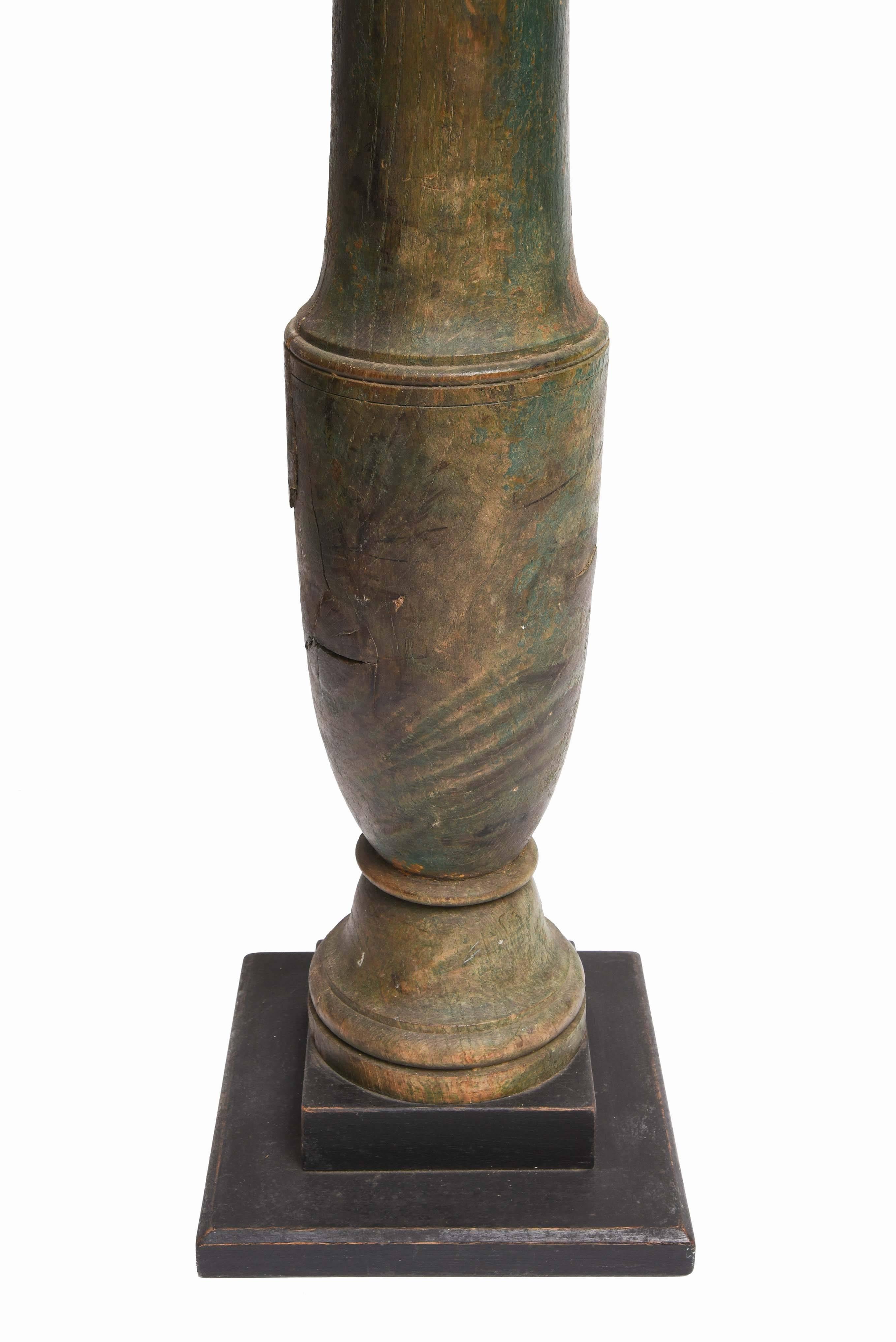 Patinated Table Lamp For Sale