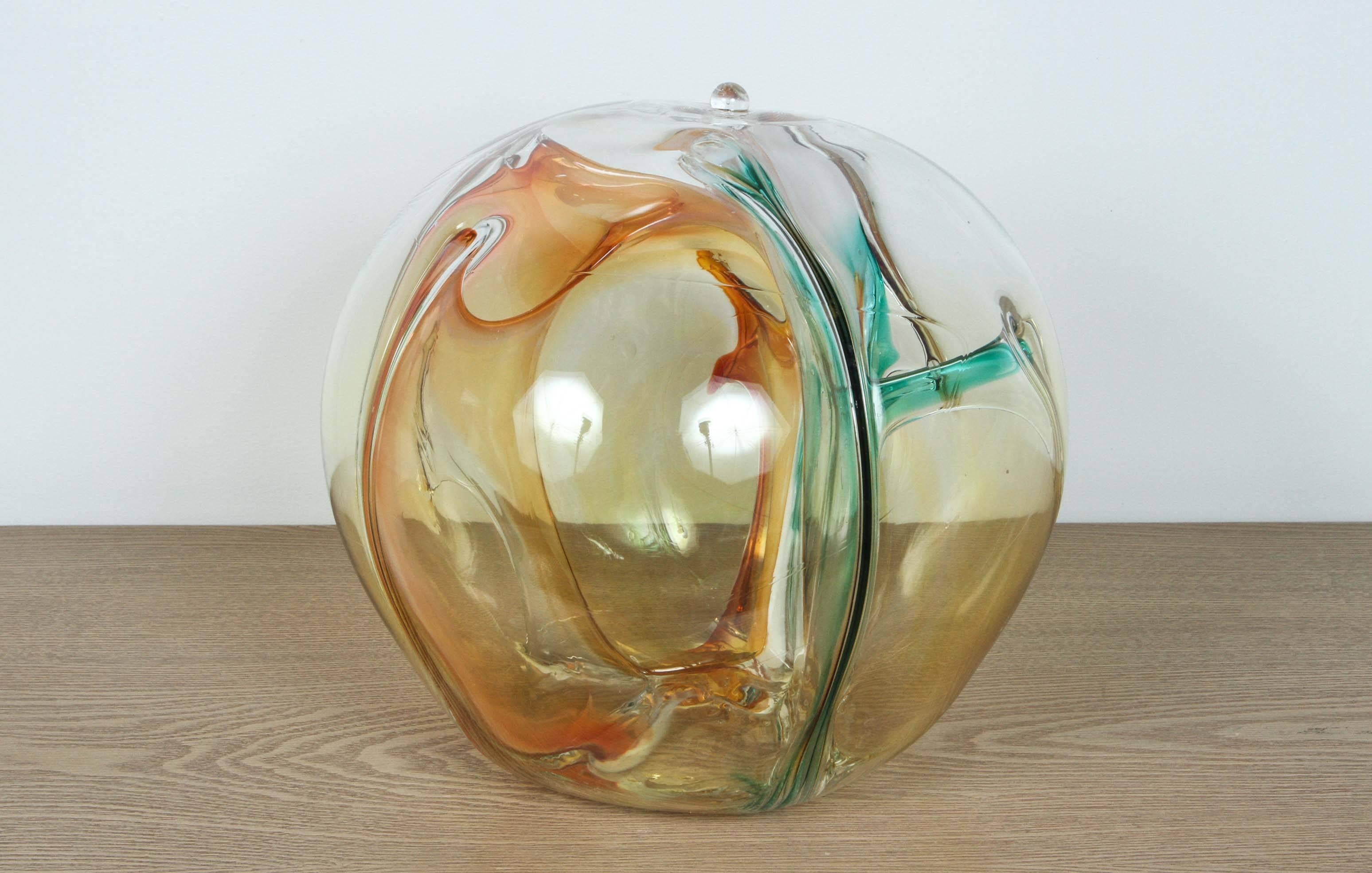 American Handblown Glass Sculpture by Peter Bramhall