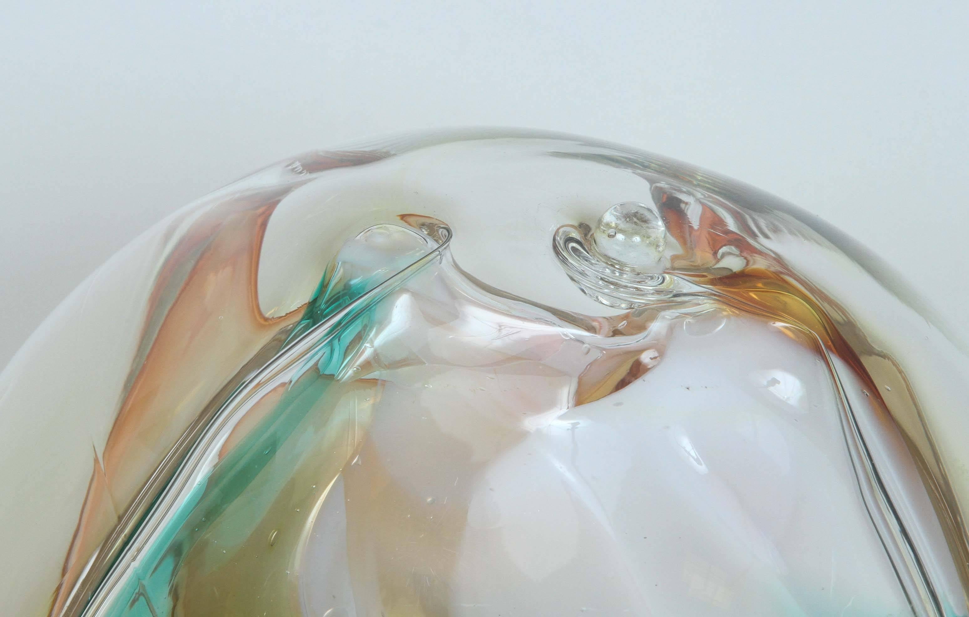 Blown Glass Handblown Glass Sculpture by Peter Bramhall