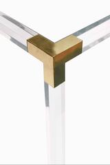 Lucite and Brass Side Table
