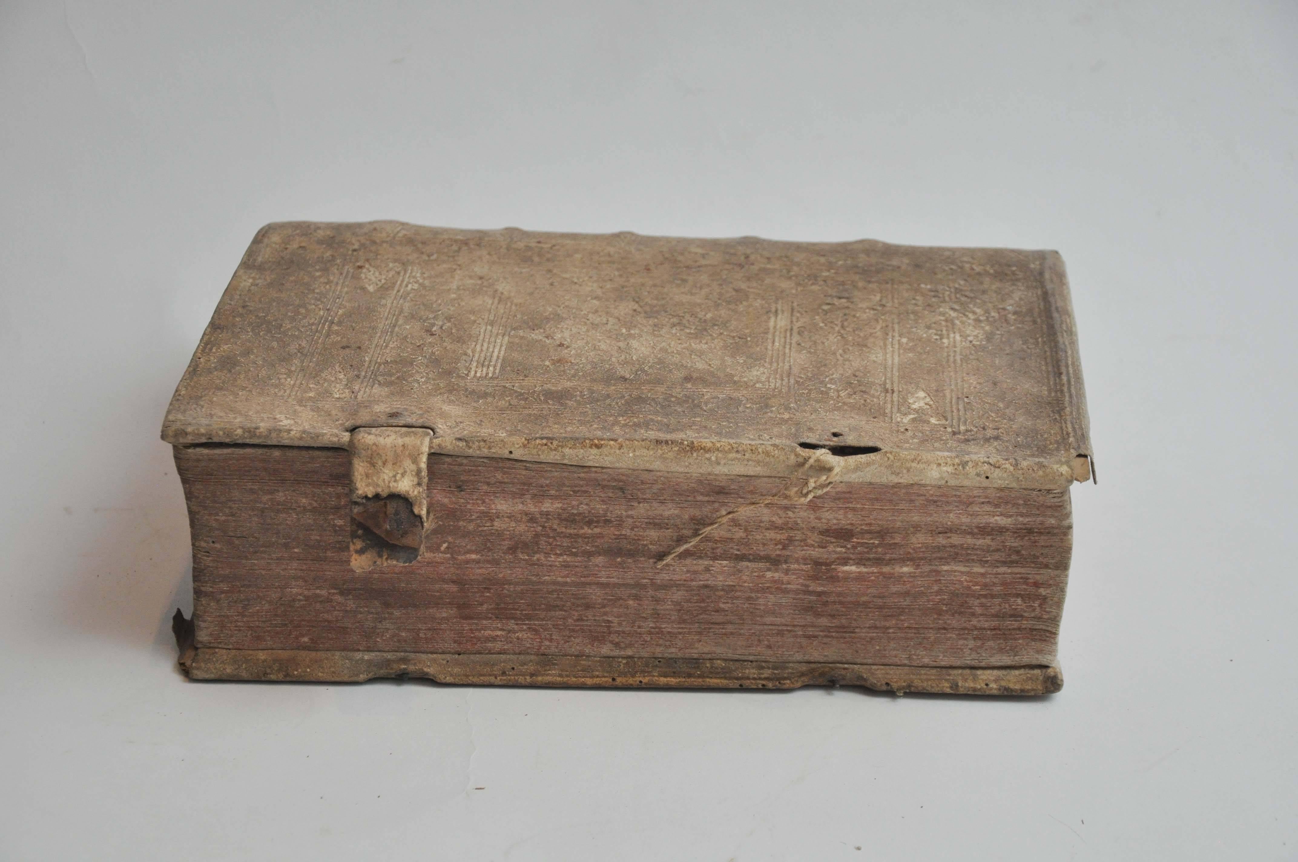 18th Century Rare European Vellum book found in Germany. 

This book has aged beautifully with exquisite patina. 

Vellum (derived from the Latin word vitulinum meaning 