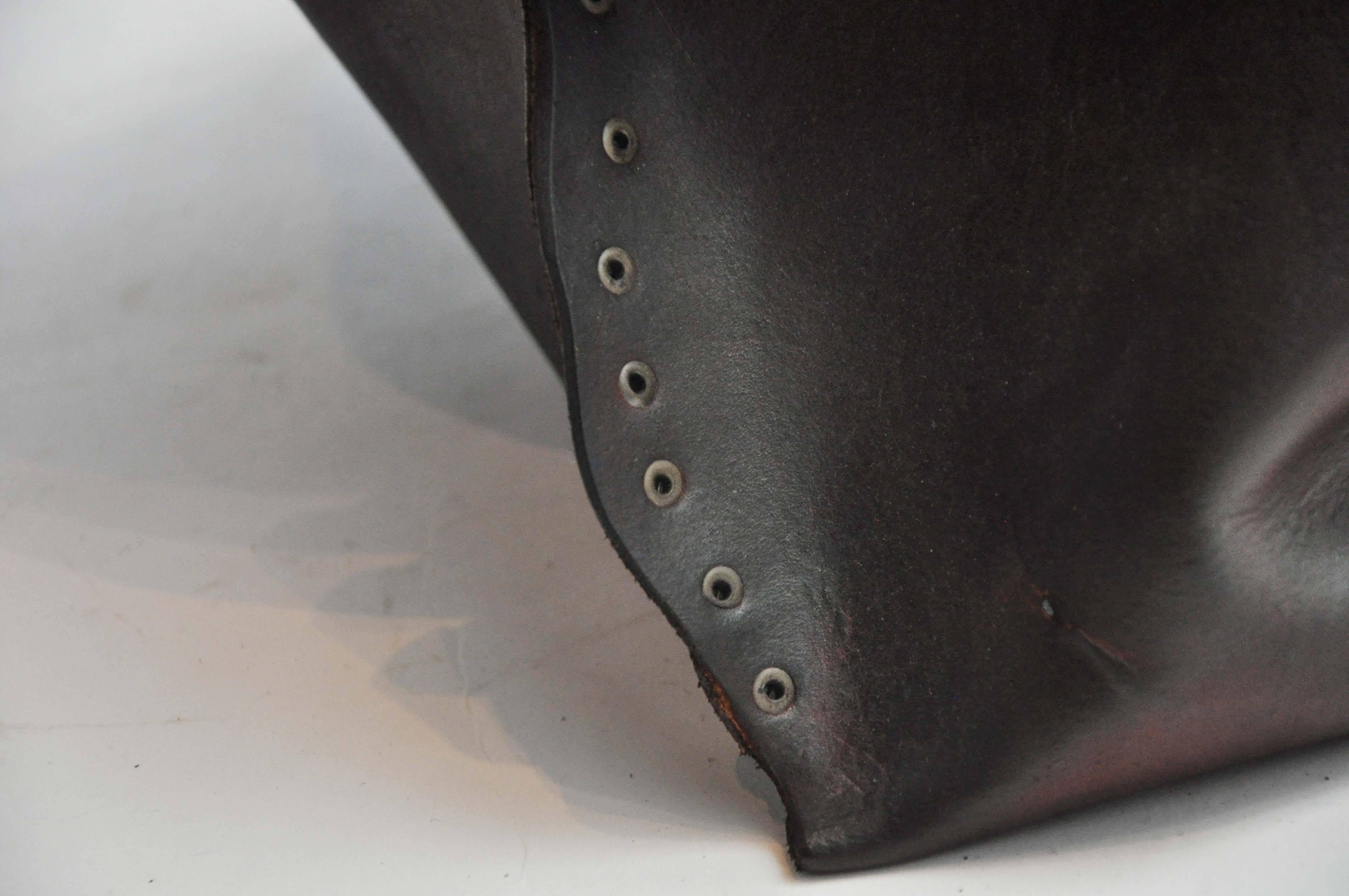 21st Century Studded Leather Vessel by Marla Wallerstein 1