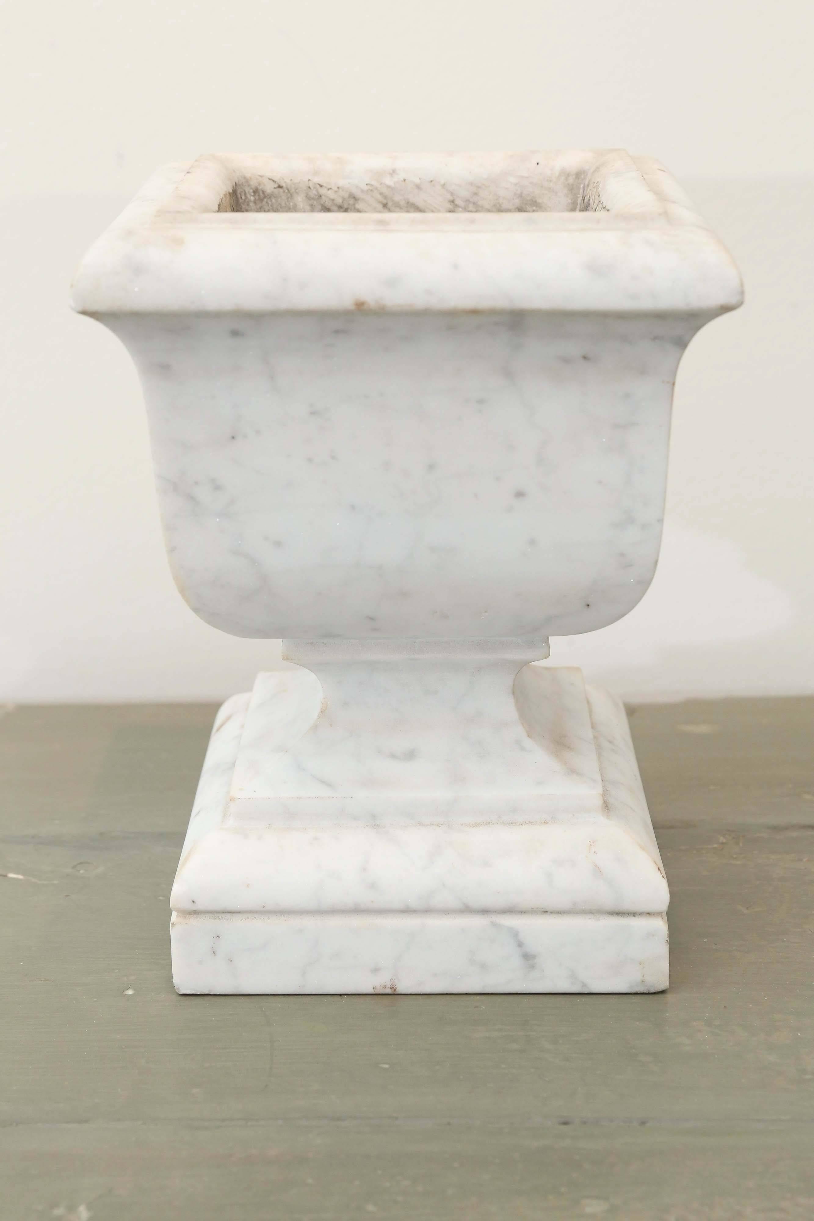 English Pair of 19th Century Marble Urns
