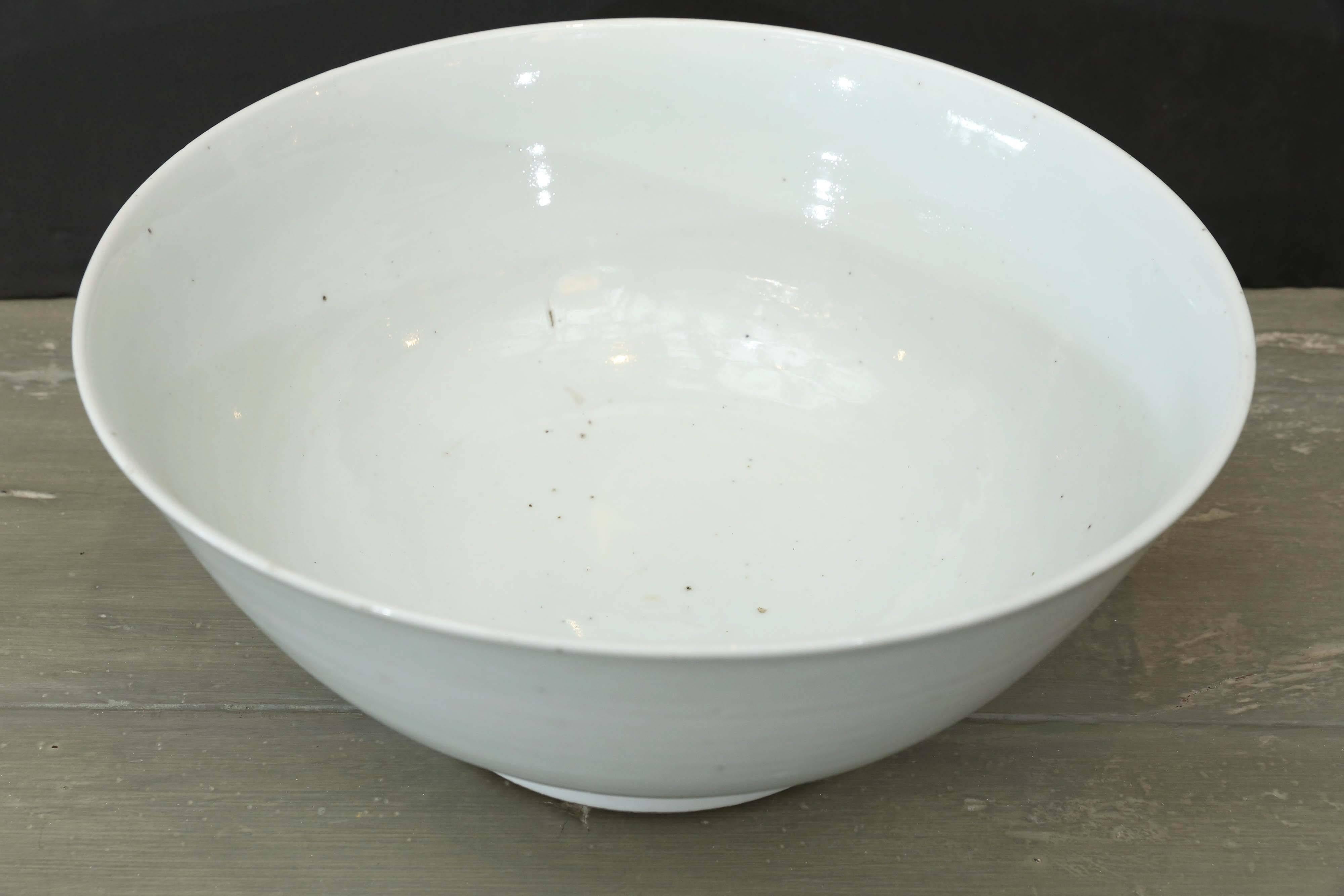 Chinese 19th Century White Porcelain Bowl For Sale