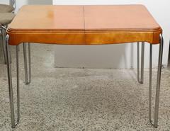 Art Deco Kitchen Table with Four Chairs, 1940s, France