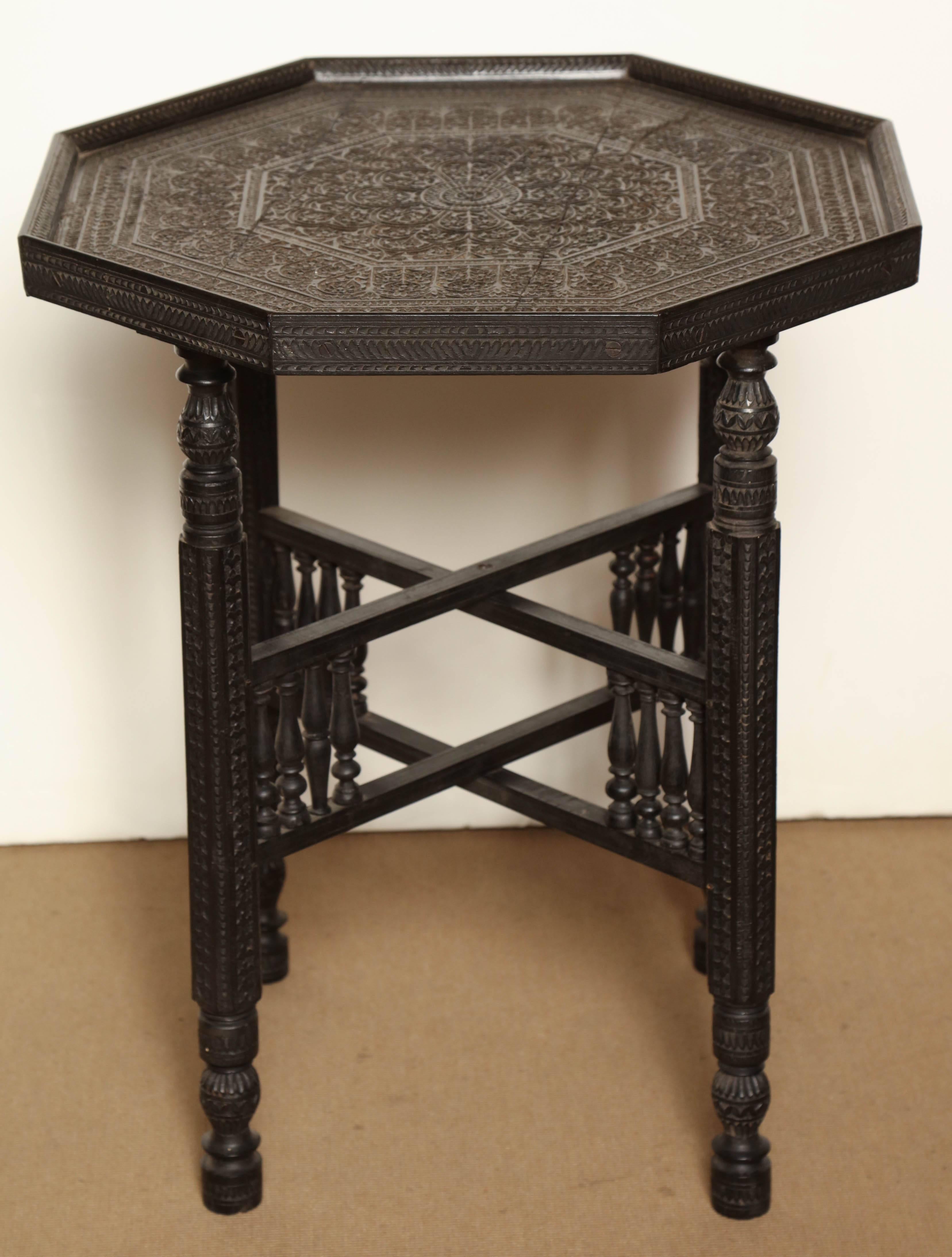 Mid-19th century Raj, hardwood folding table.