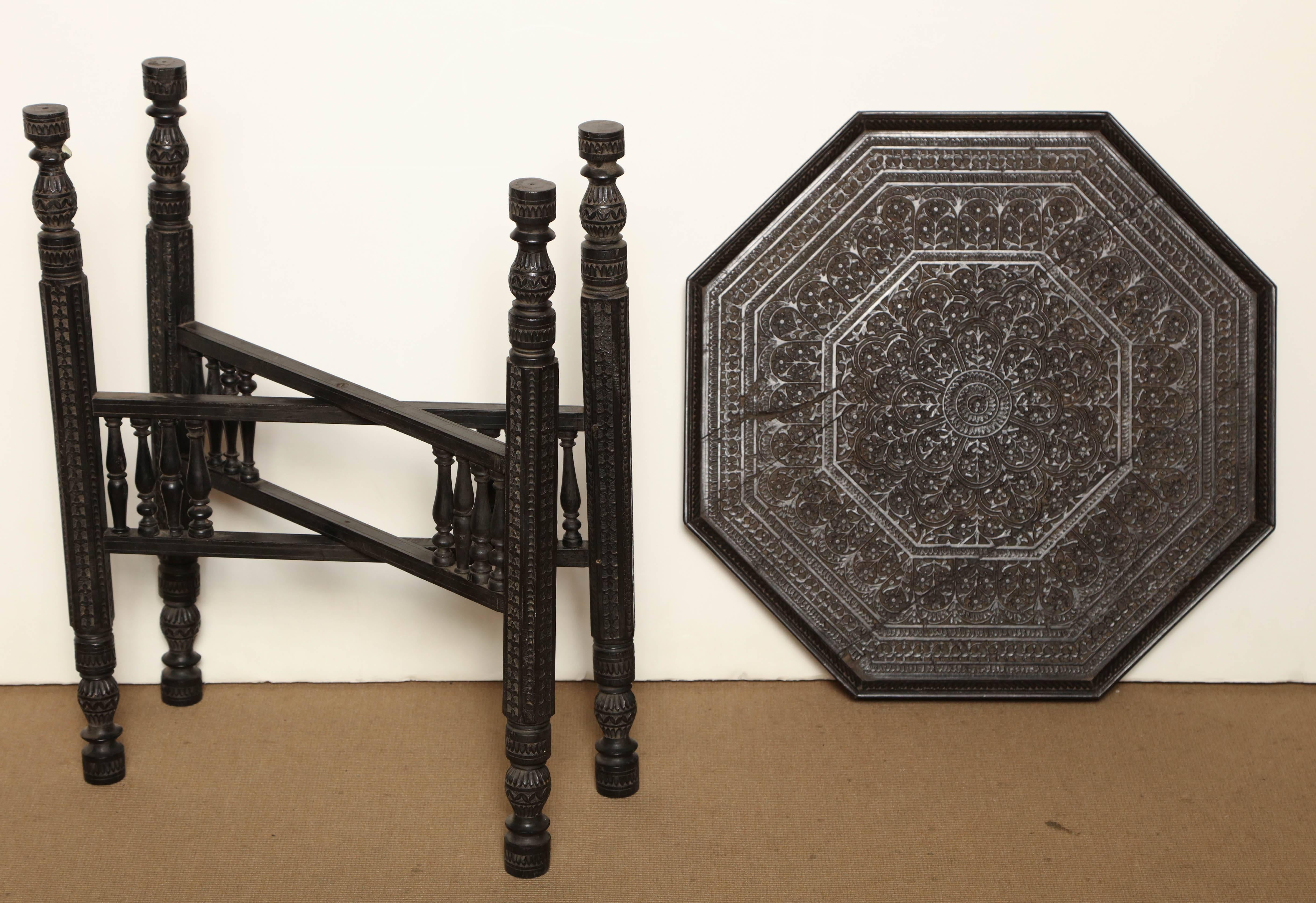 Mid-19th Century Raj, Hardwood Folding Table 5