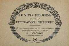 'Le Style Moderne Dans La Decoration Interieure' by Henri Clouzot