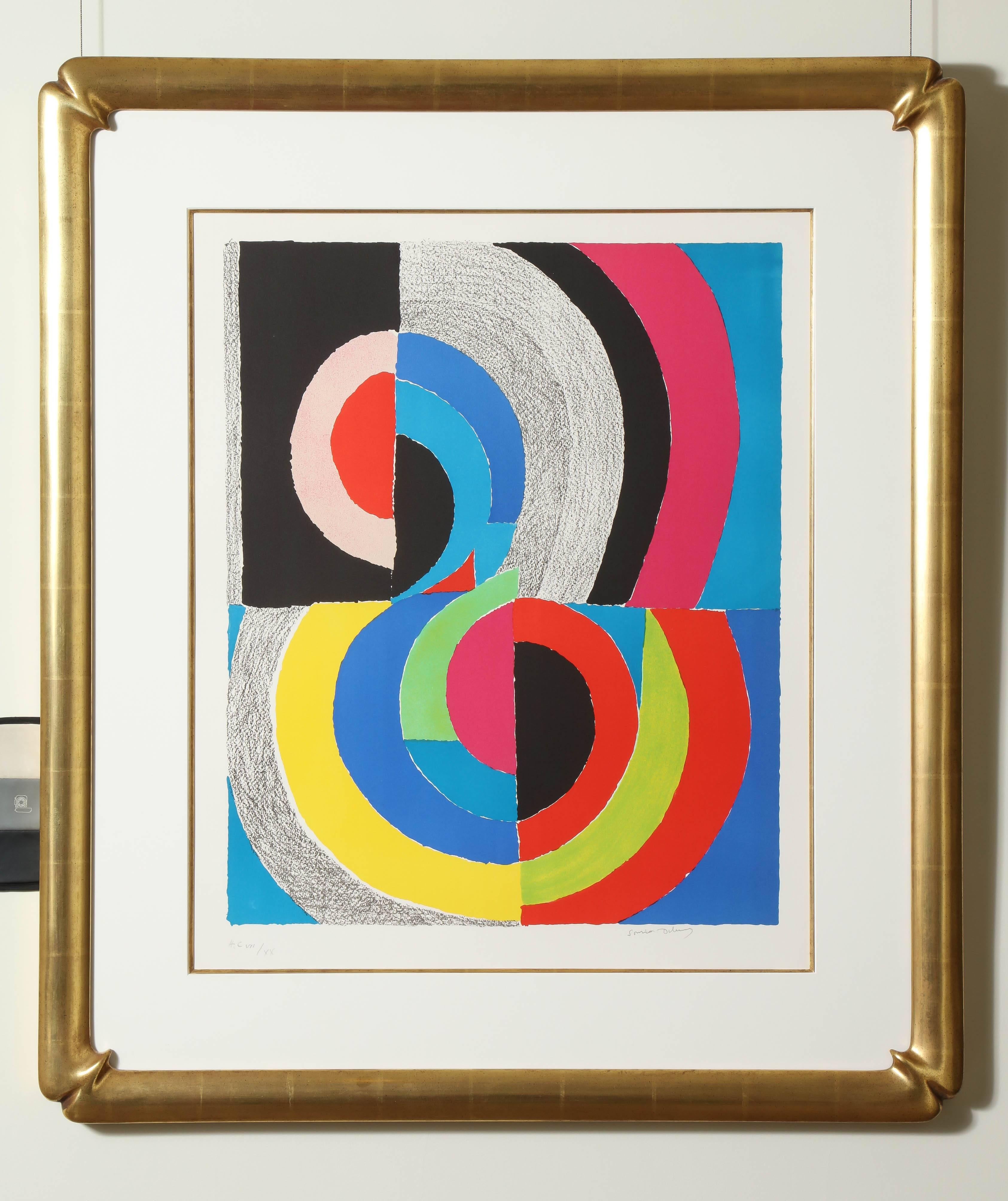 Measure: Sheet: 30" high; 22" wide.
Framed: 36 3/4"; 32 1/4" wide.

Lithograph in colors on Arches paper published by Galerie de Varenne, Paris, with full margins in good condition
Edition of 75 (total included 20 hours