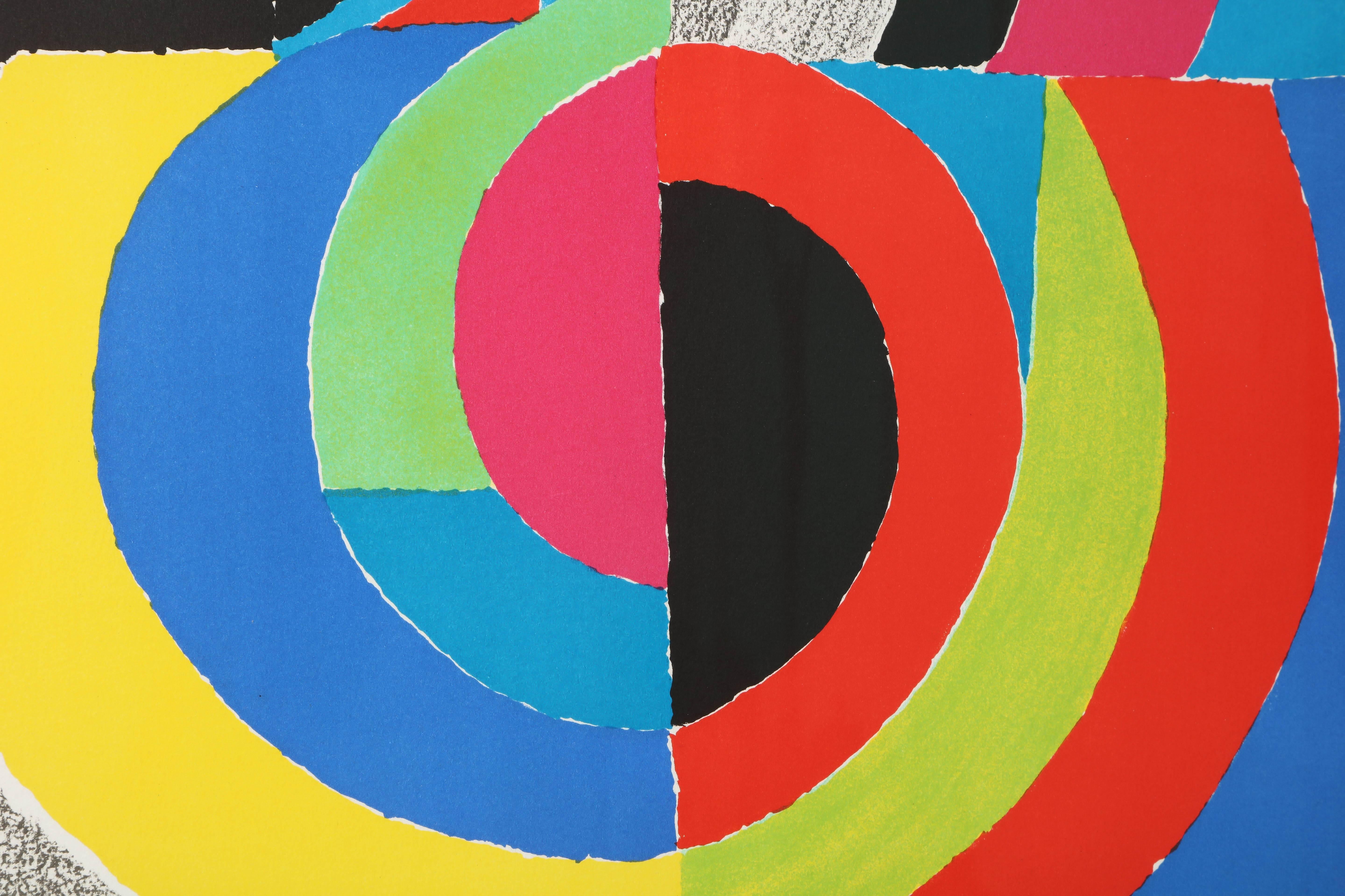 'Plougastel' Lithograph by Sonia Delaunay In Excellent Condition In New York, NY