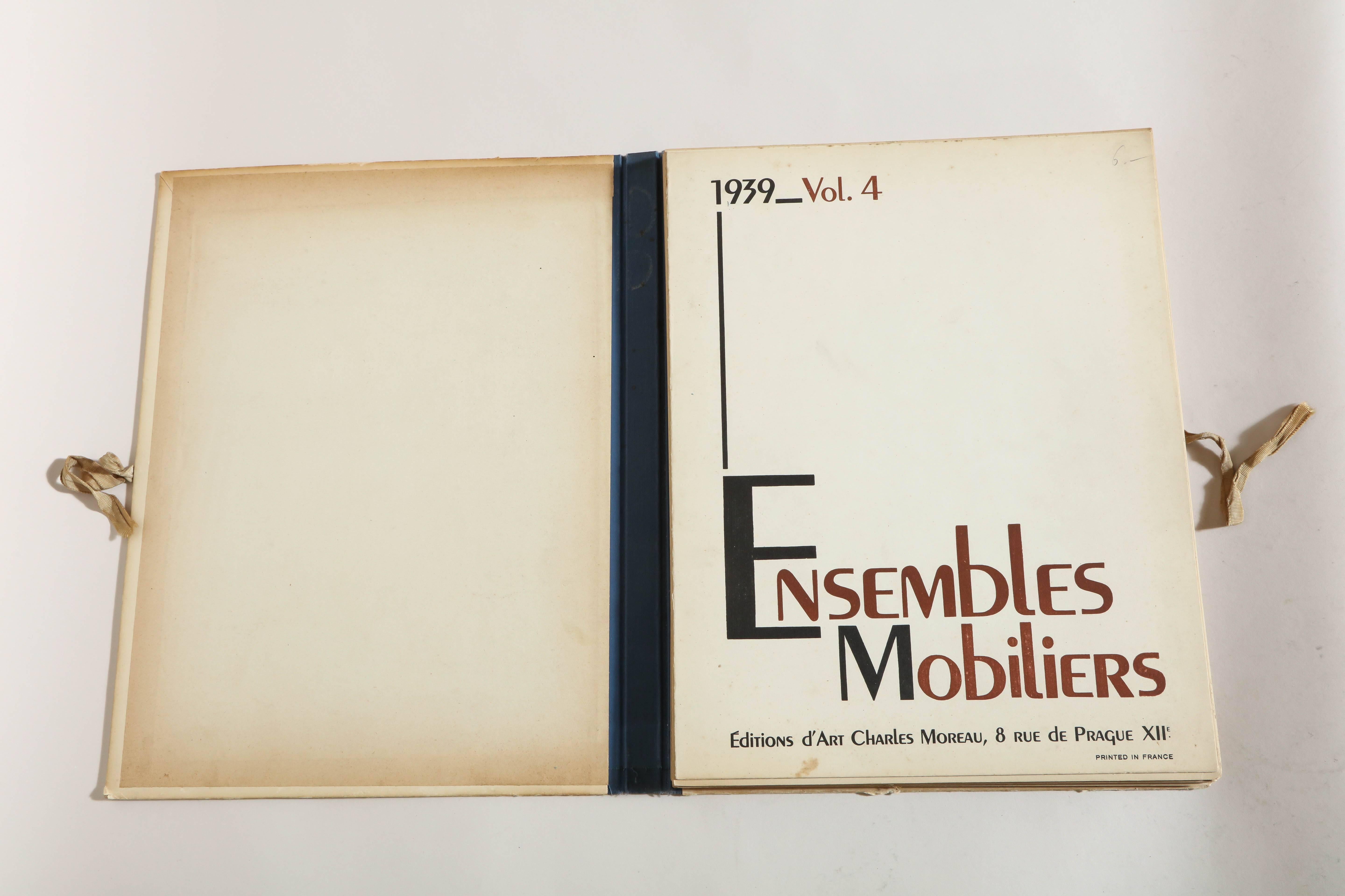 Art Deco 'Ensembles Mobiliers' 1939 Volume 4 Book For Sale