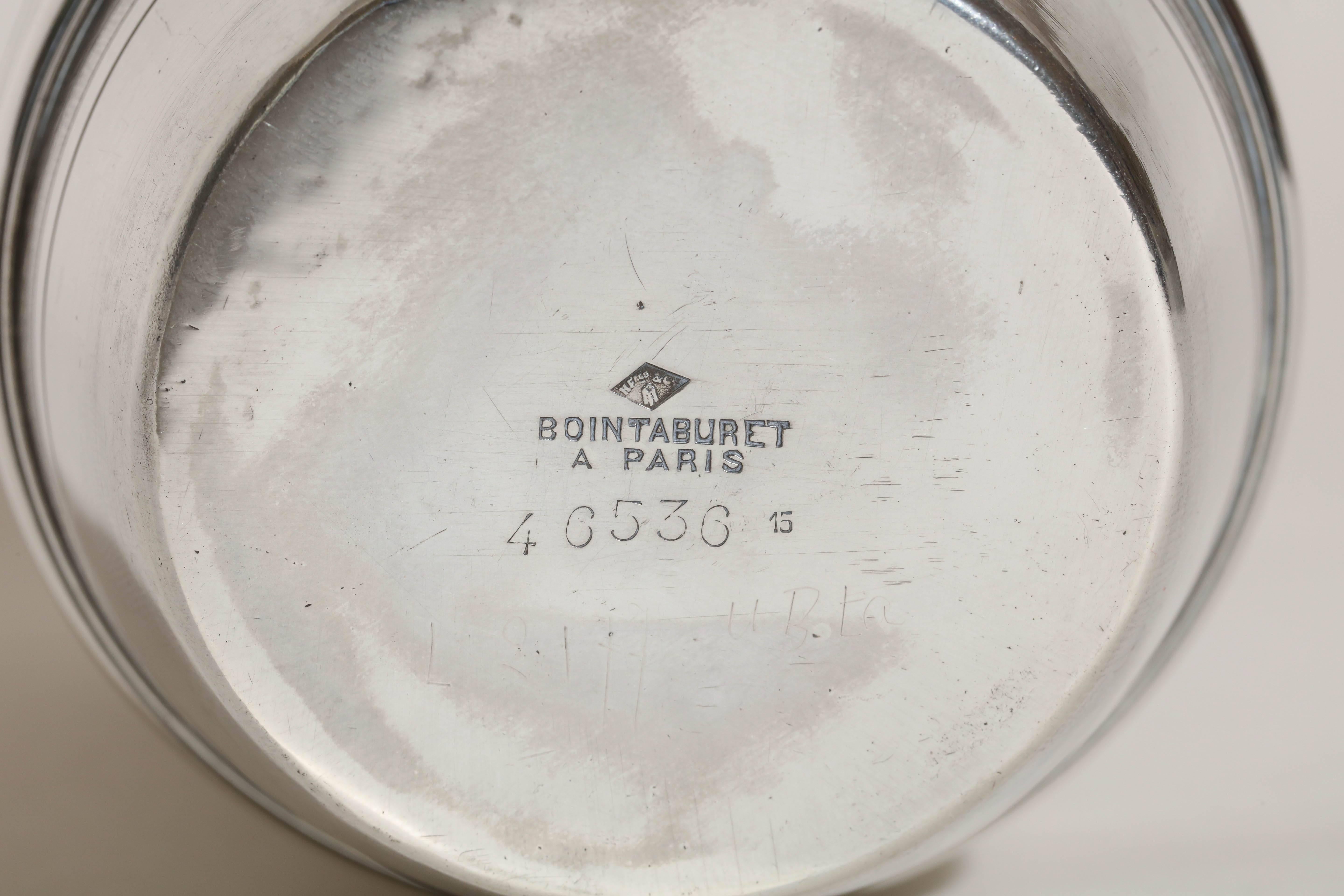 20th Century Boin-Taburet French Art Deco Sterling Silver Vase