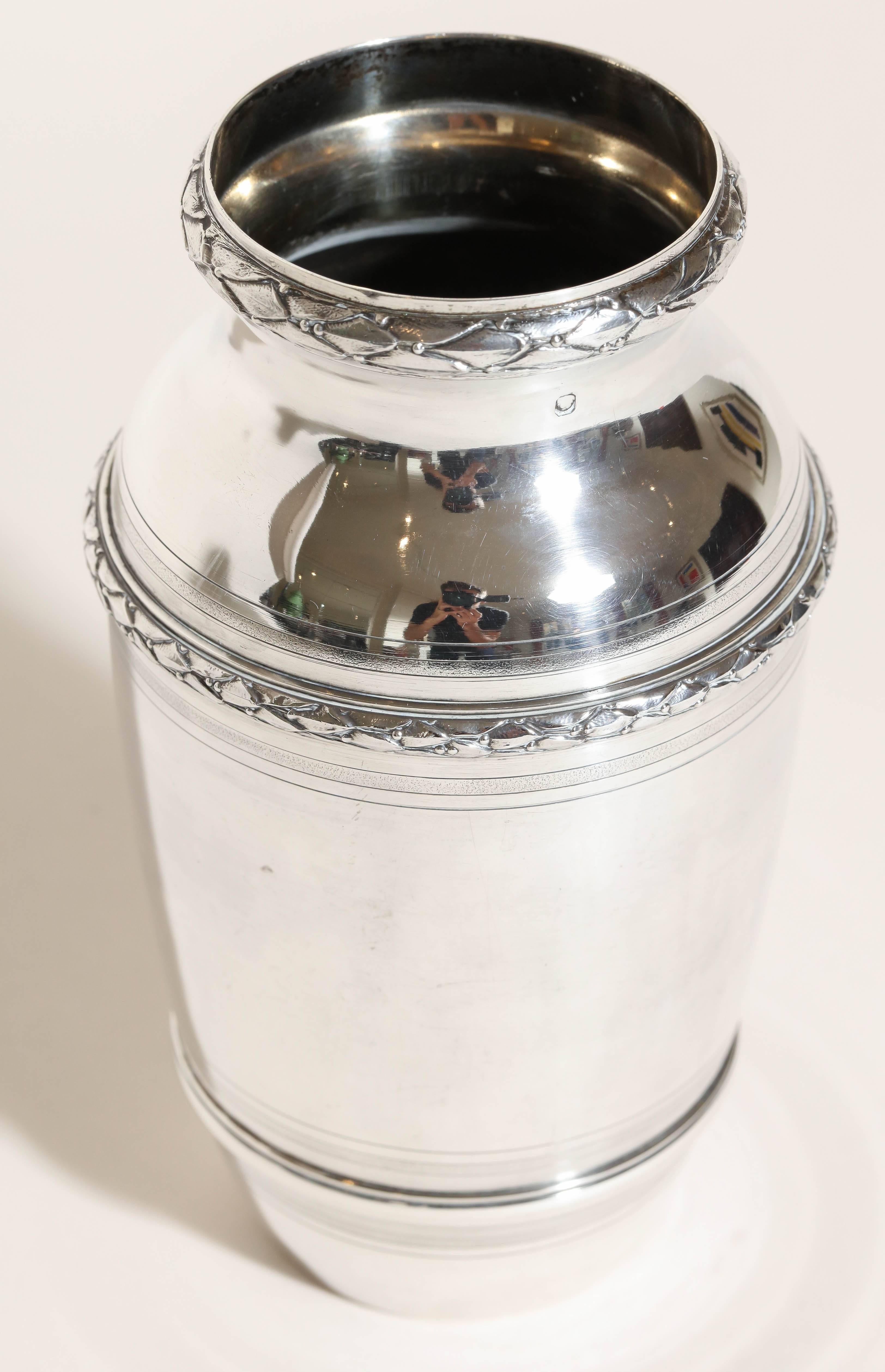Boin-Taburet French Art Deco Sterling Silver Vase 2