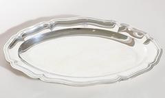 Robert Linzeler French Art Deco Oval Sterling Silver Tray