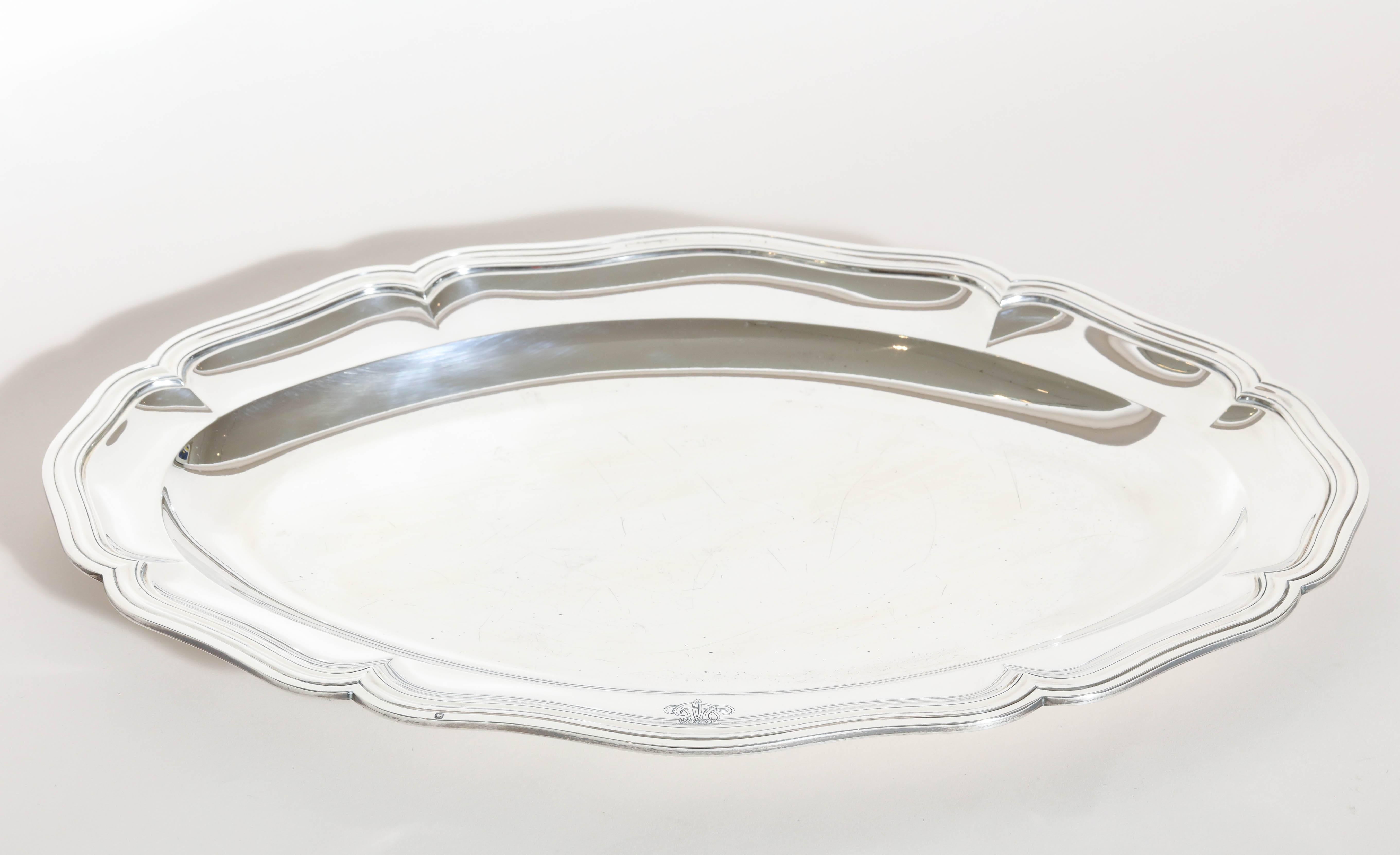 oval silver tray