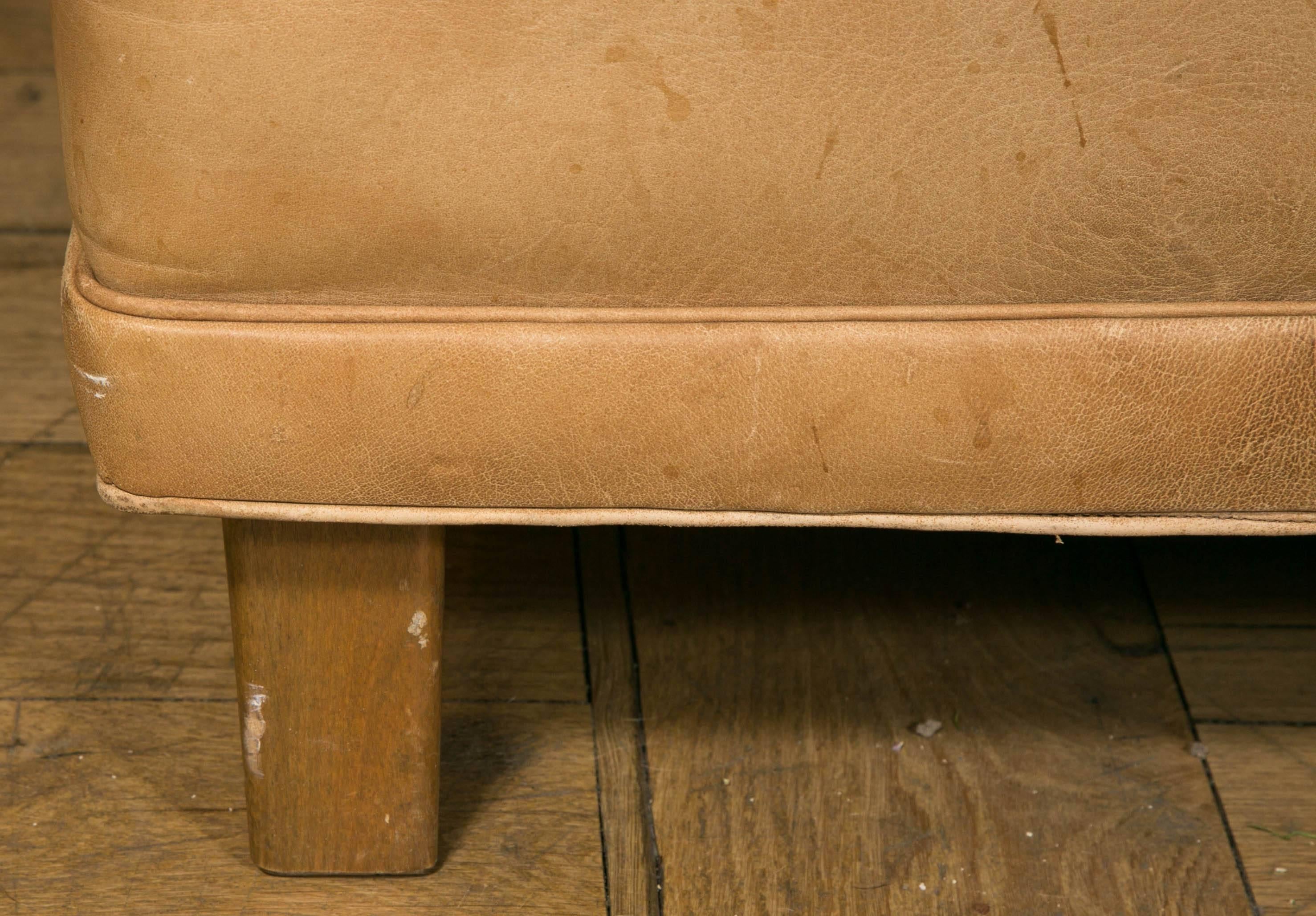 Pair of Arne Norell Mexico Sofas in Natural Leather, circa 1960 1