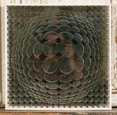 Victor Vasarely Kinetic Sculpture in Glass and Mirror, circa 1976