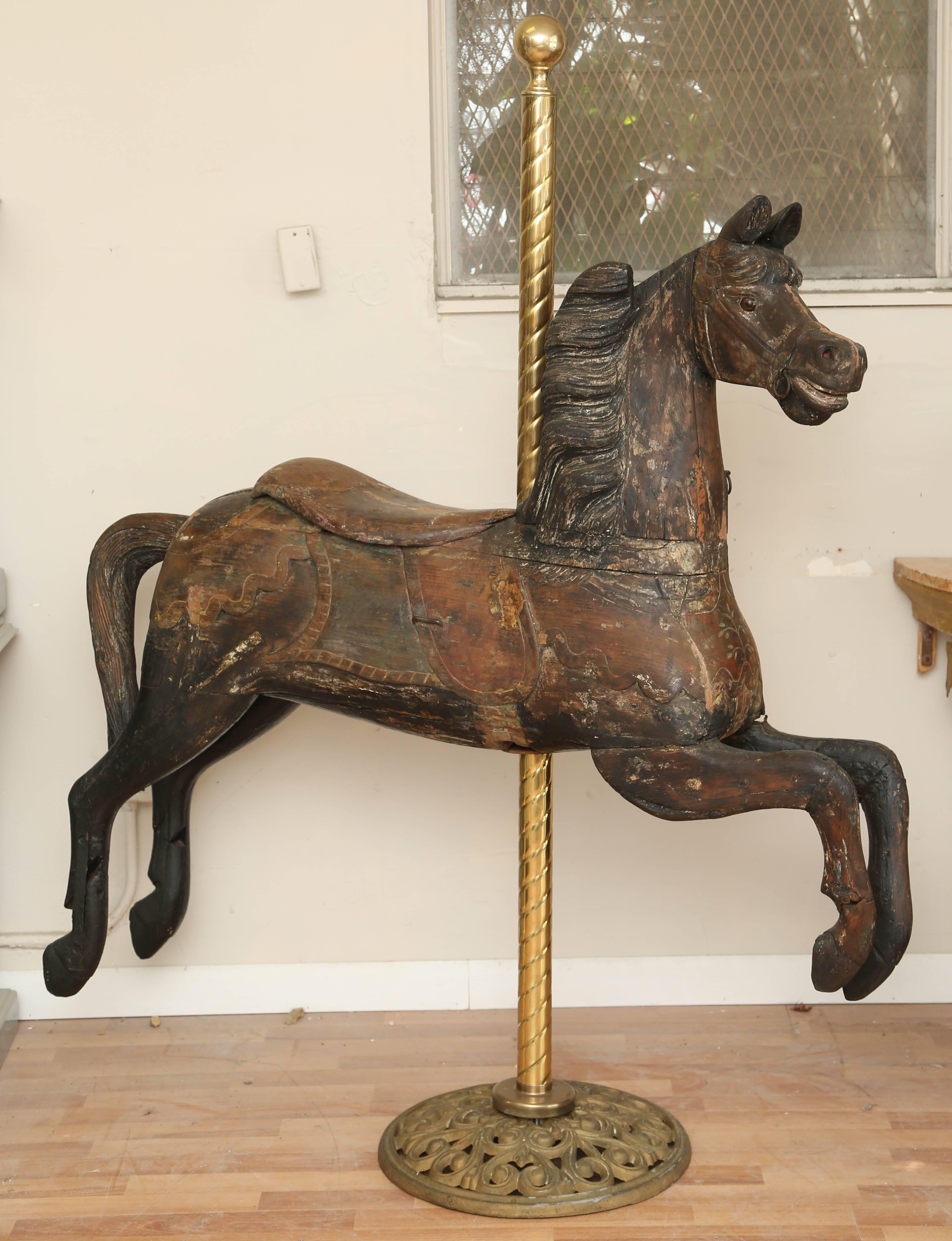     Charles Dare was the original carver of this horse, Armitage- Herschells horses look 