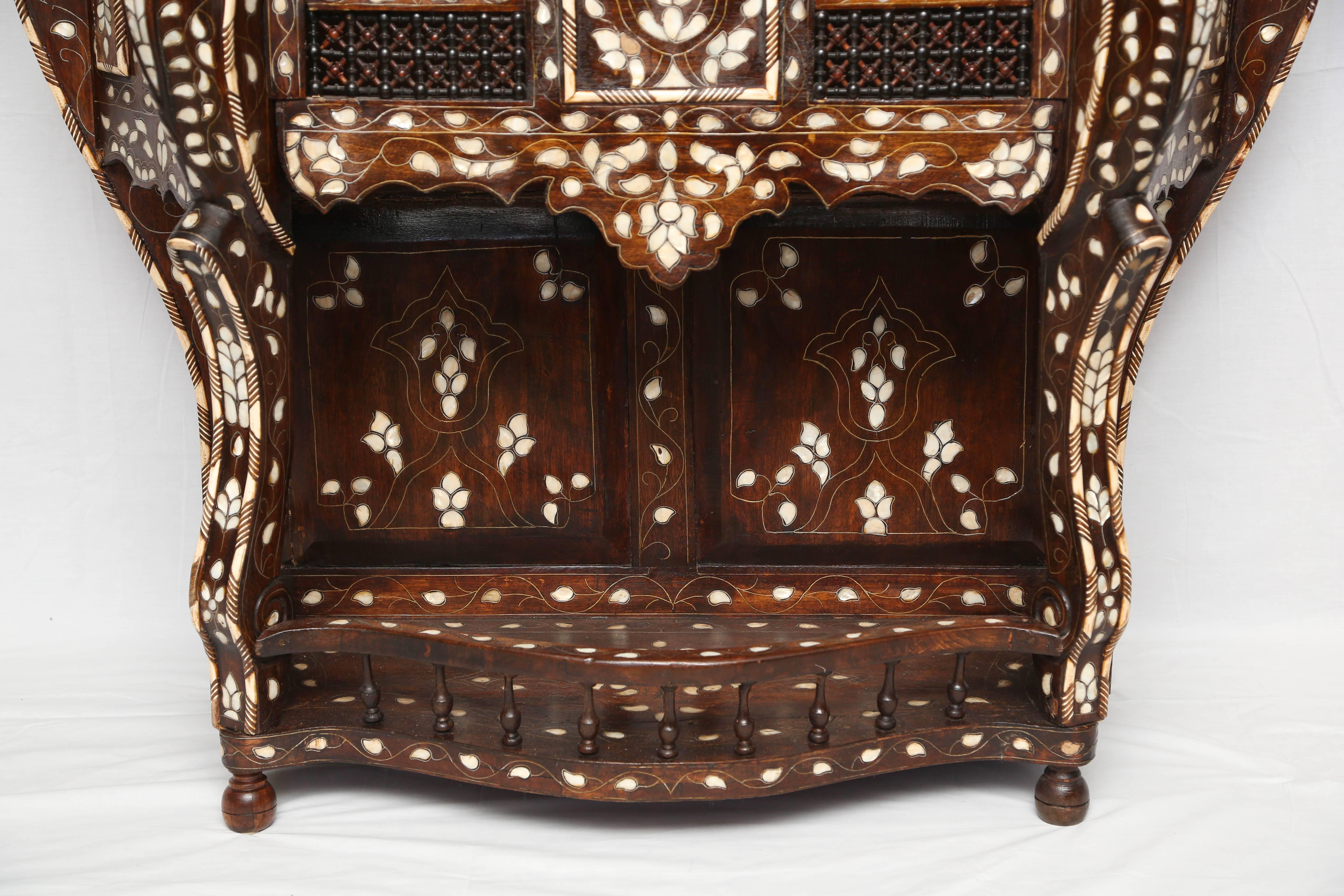 Syrian Mother-of-Pearl Inlaid Console In Excellent Condition In West Palm Beach, FL