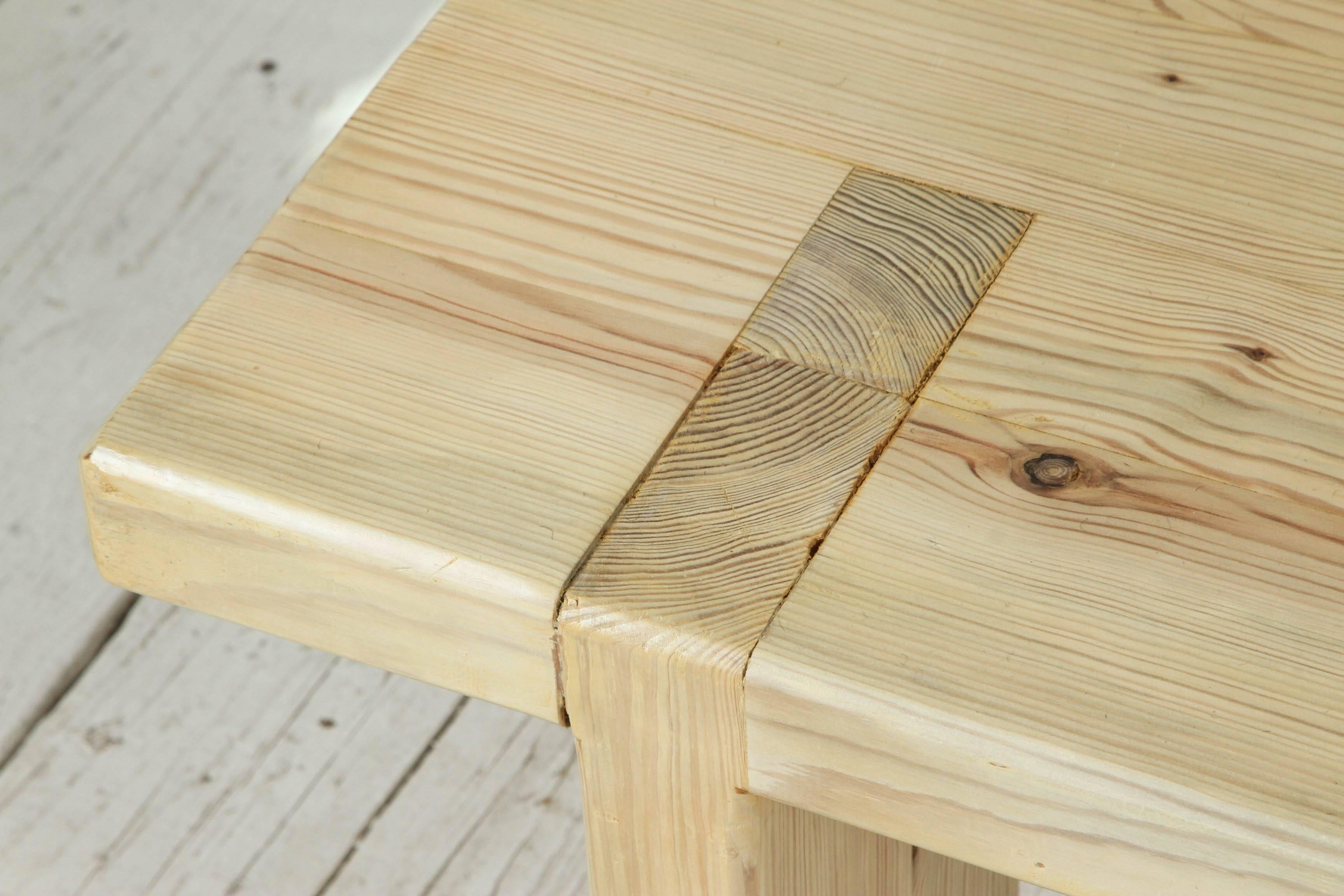 Tall Pine Coffee Table with Top Detail 3