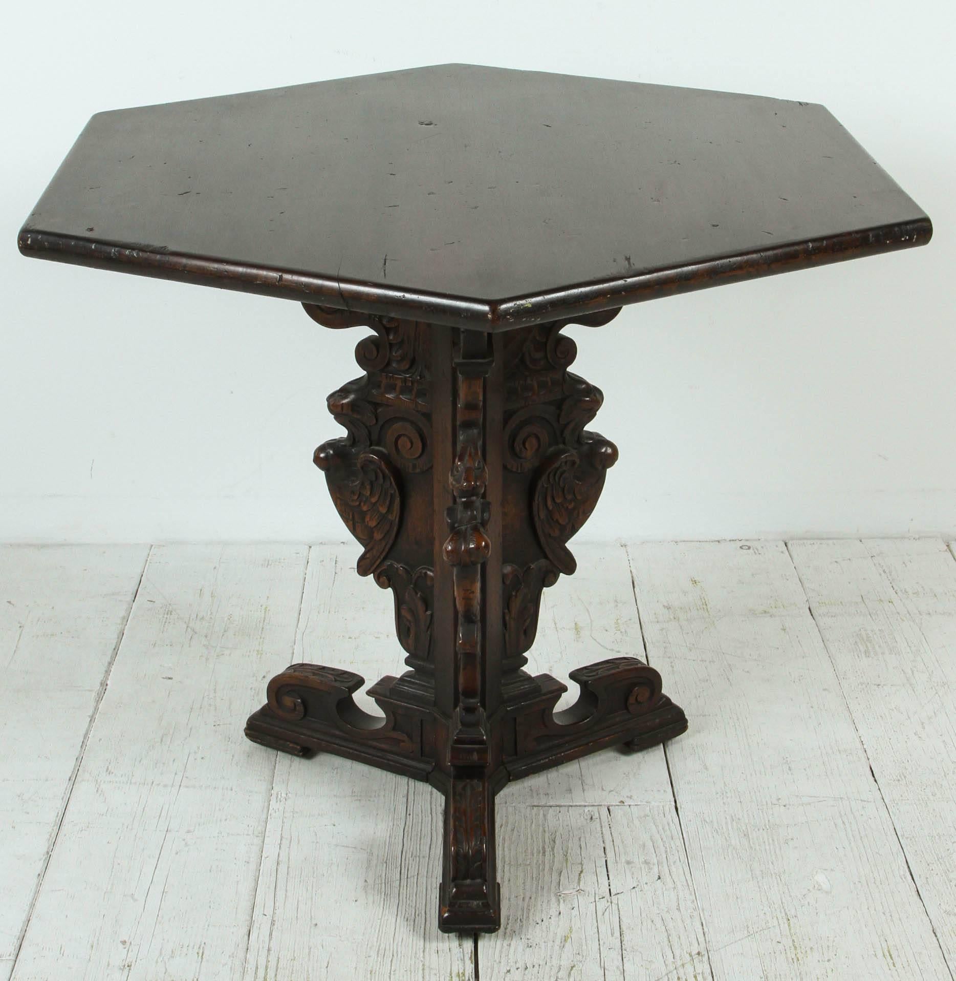 Vintage Spanish table with excellent details on base.