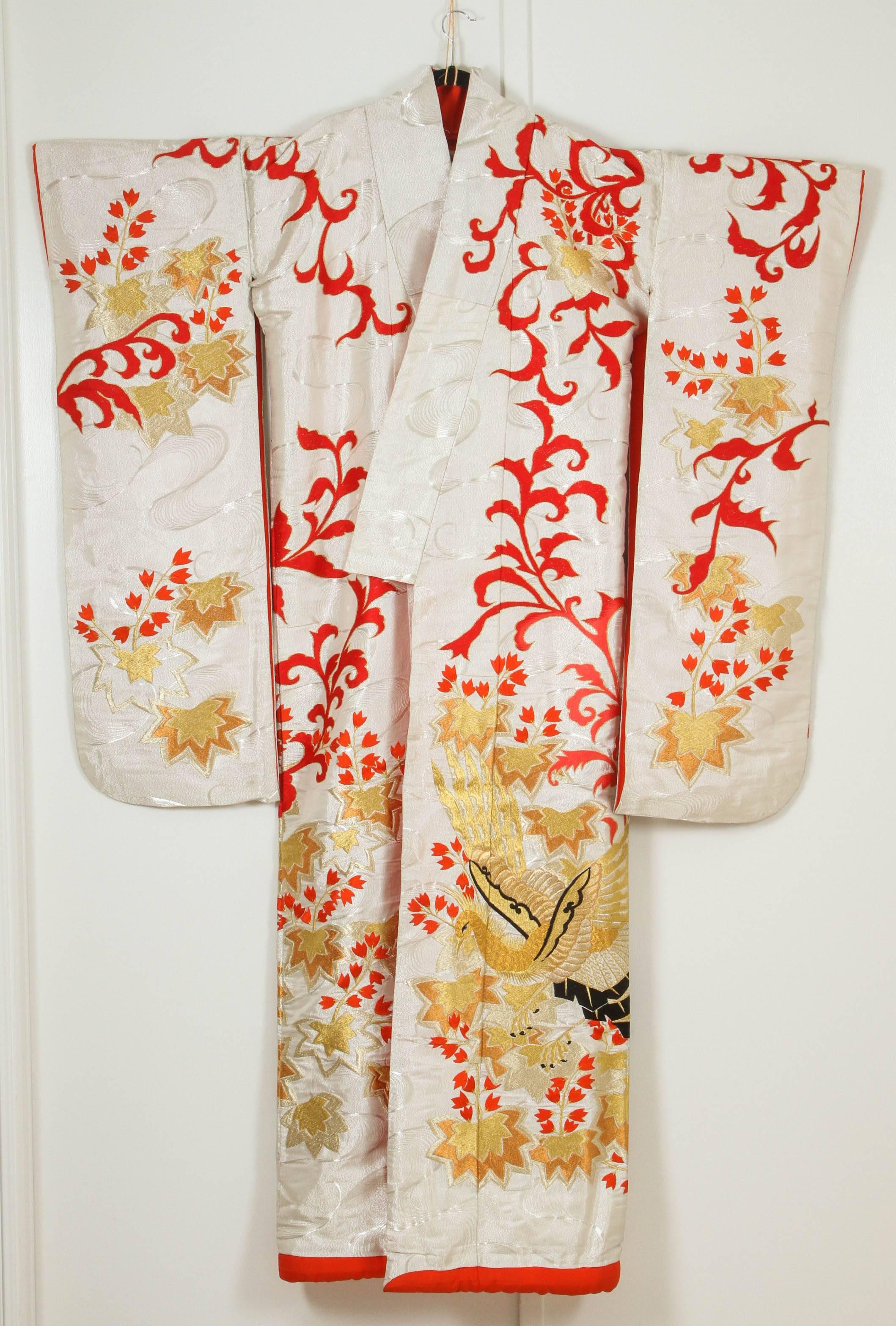 20th Century Vintage Silk Brocade Japanese Ceremonial Kimono