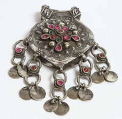Vintage Moroccan Silver Fibula Collectible Ethnic Jewelry Talisman