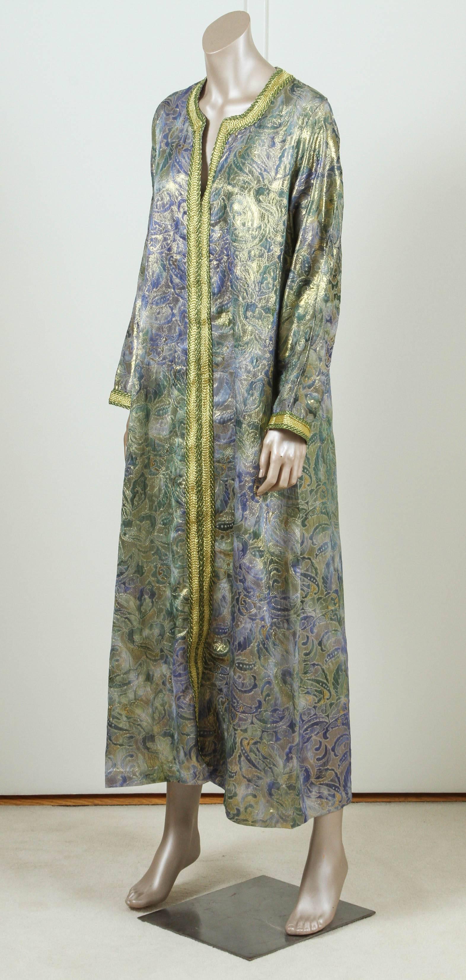 20th Century Vintage Moroccan Designer Caftan Maxi Dress Kaftan Size M to L