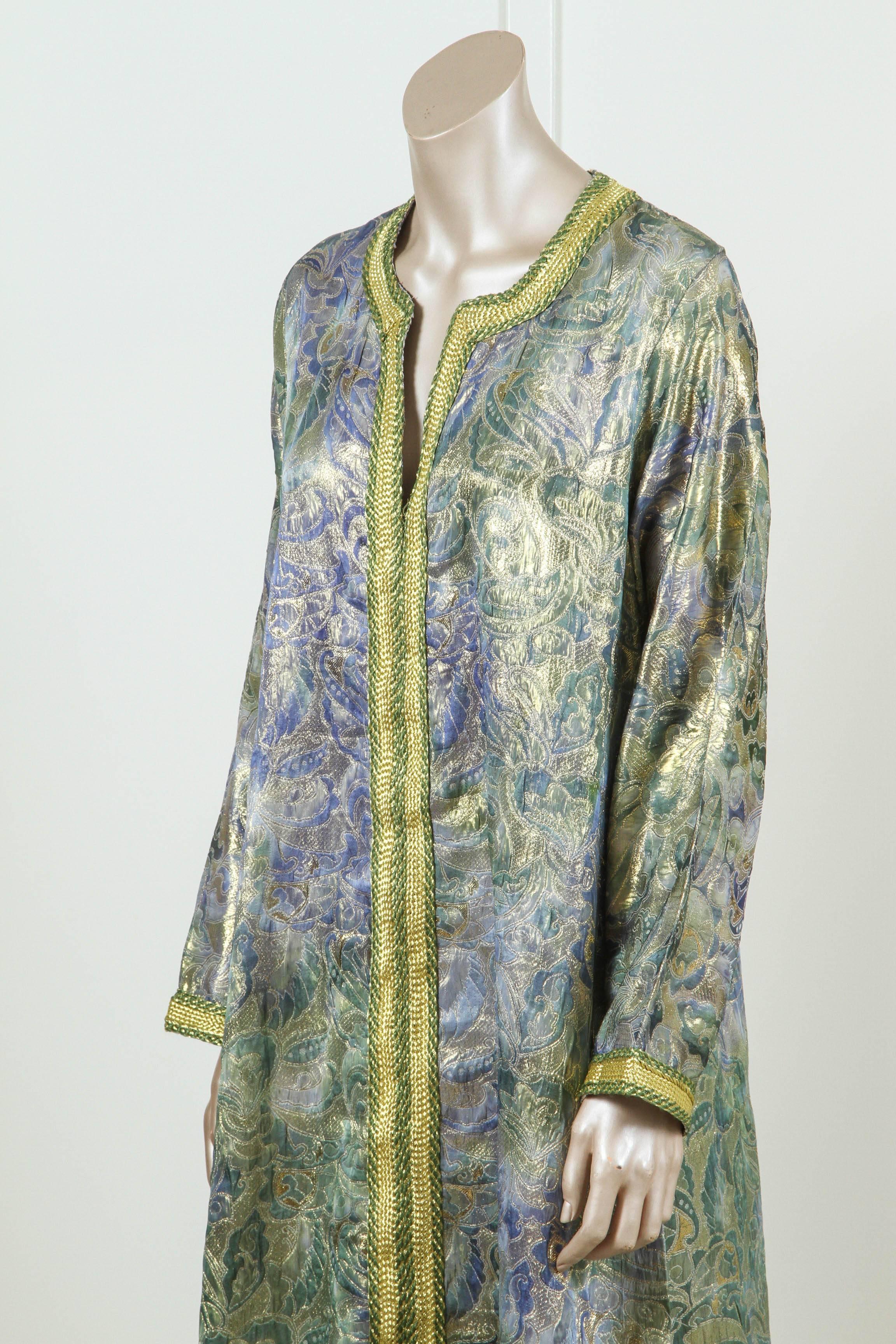 Fabric Vintage Moroccan Designer Caftan Maxi Dress Kaftan Size M to L